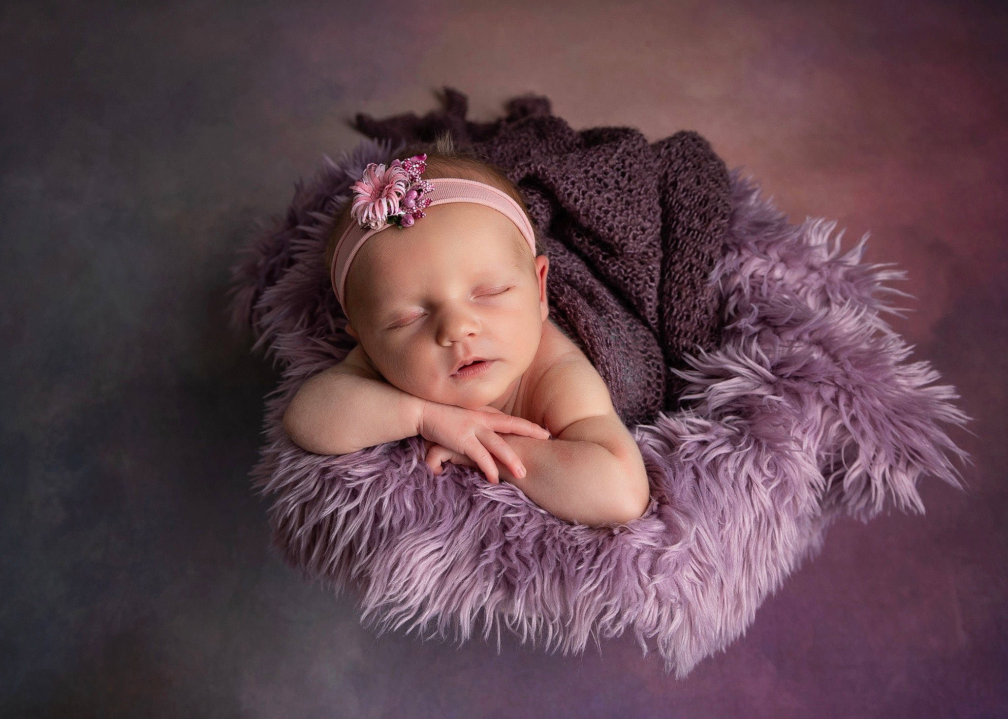Alice is registered to the contest to win money with this photo: baby, baby_toddler_clothing, brown_hair, eye, face, fashion_accessory, flash_photography, grass, hair, hair_accessory, happy, head, headband, headgear, headpiece, linens, magenta, person, petal, pink