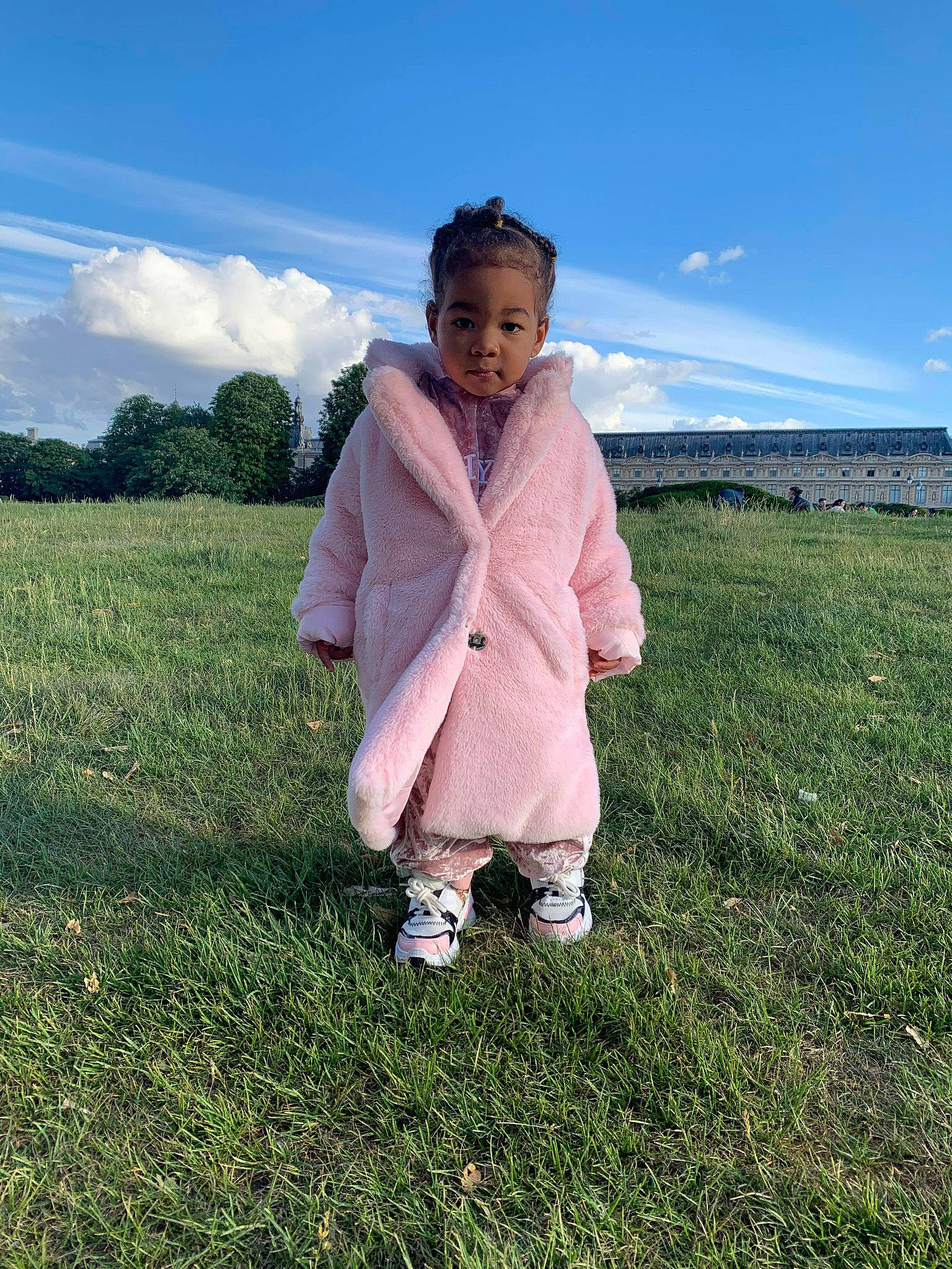 Deanna a rejoint le concours — aidez-le/la à gagner de superbes lots ! baby_toddler_clothing, cloud, fun, gesture, grass, grassland, happy, horizon, human_leg, landscape, leisure, meadow, natural_landscape, pasture, people_in_nature, person, prairie, sky, sunlight, toddler