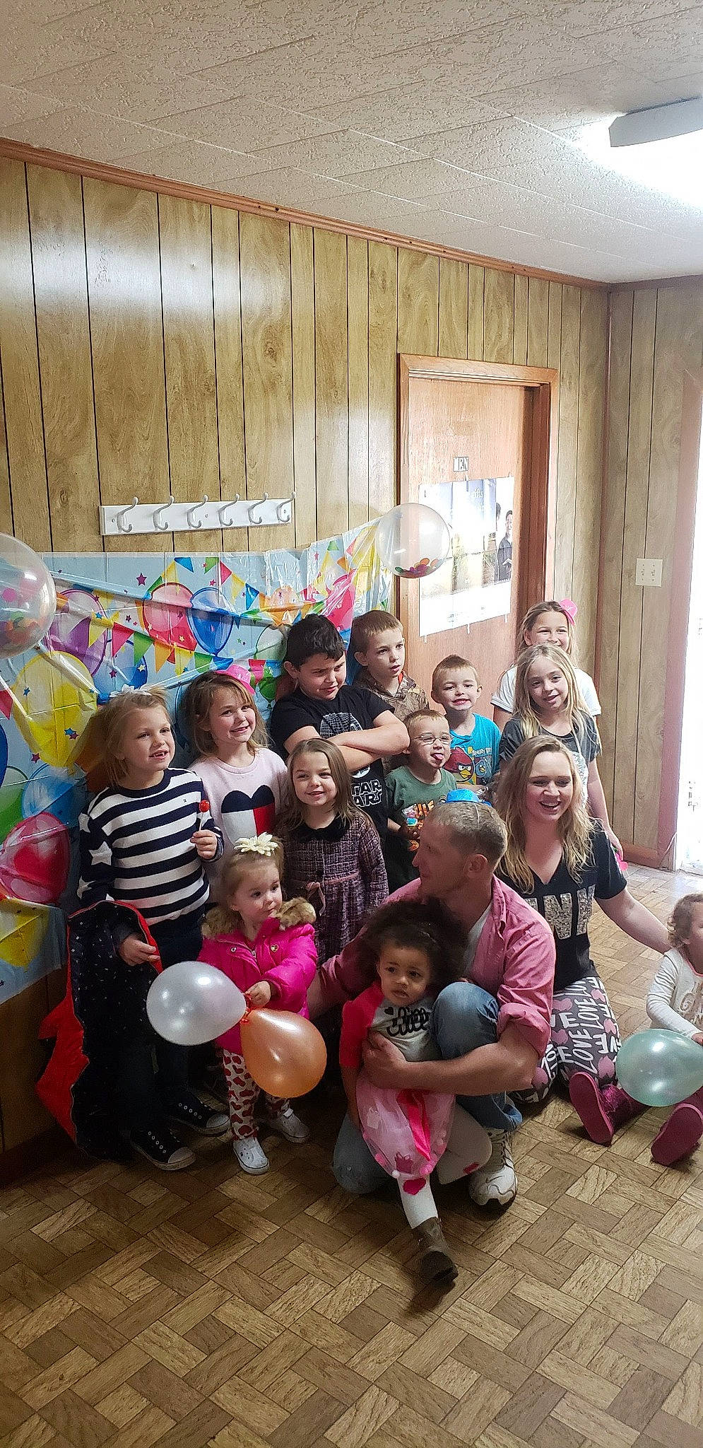 Destiny is registered to the contest to win money with this photo: adaptation, balloon, child, curtain, event, friendship, fun, happy, joy, kindergarten, leisure, party_supply, person, pink, room, shorts, sitting, smile, t_shirt, toddler
