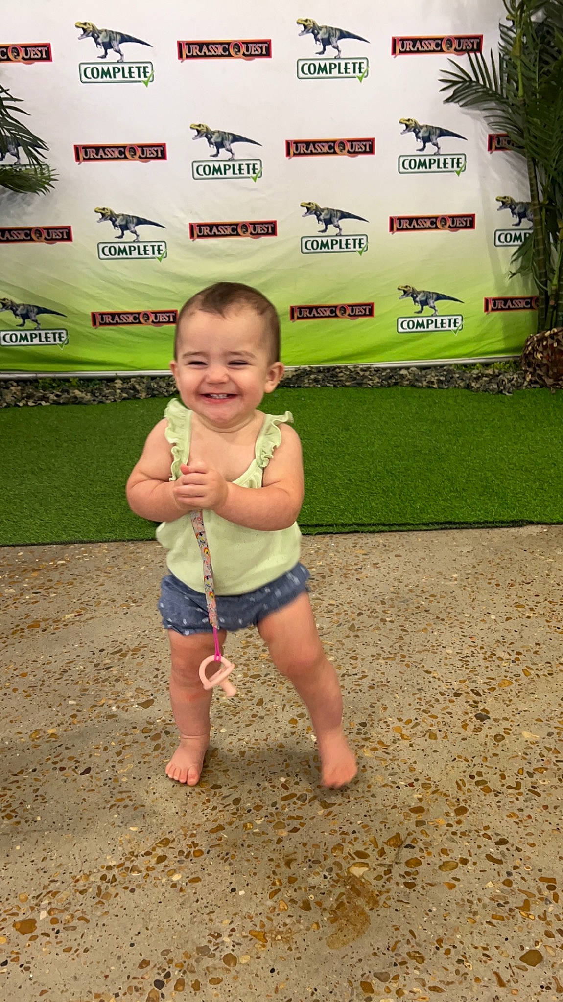 Emberly is registered to the contest to win money with this photo: baby, baby_toddler_clothing, barefoot, child, foot, fun, grass, grassland, happy, joy, landscape, leisure, people_in_nature, person, plant, recreation, skin, smile, soil, toddler