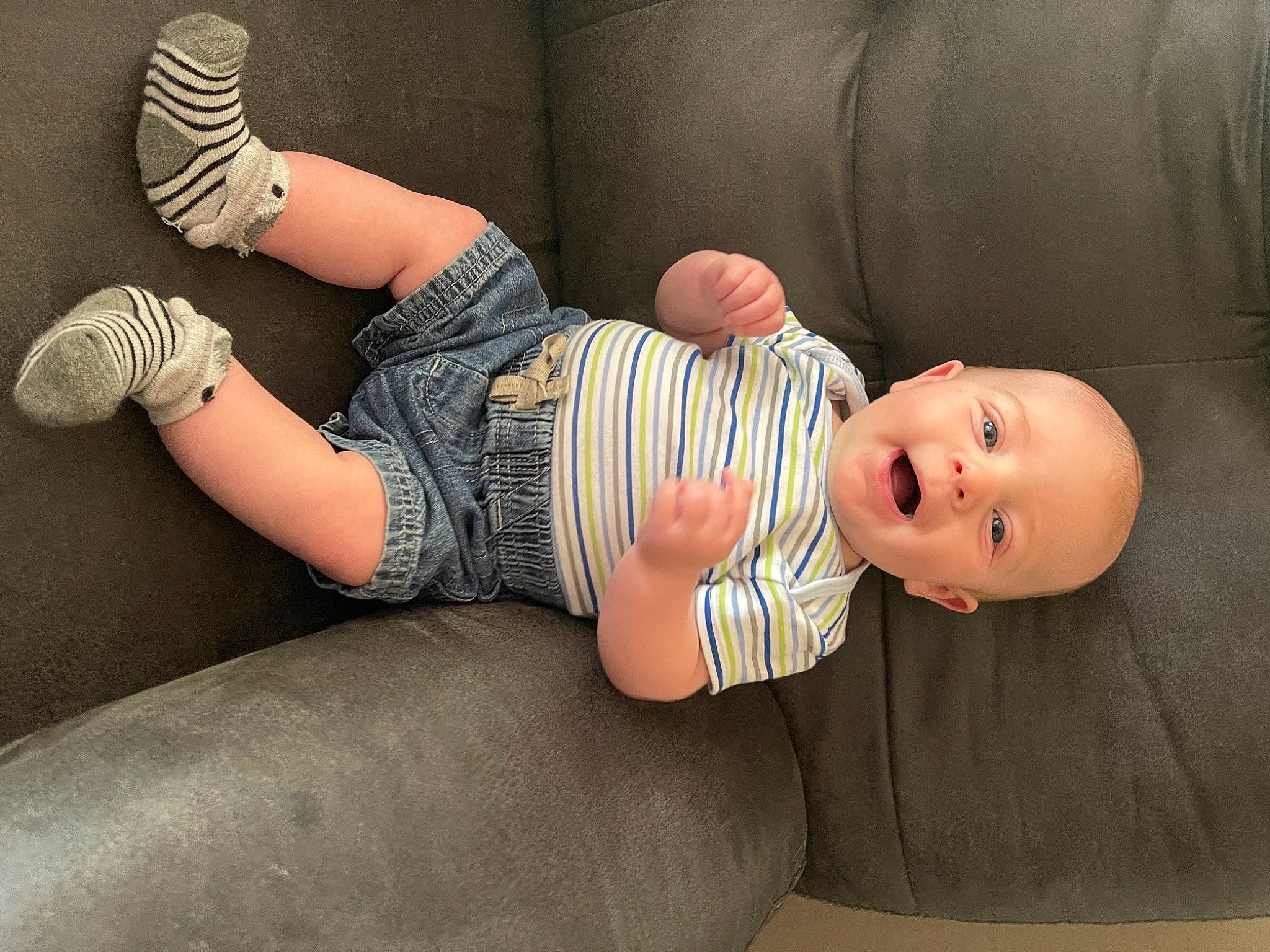 Zander joined the competition — help win amazing prizes! baby, baby_toddler_clothing, child, clothing, comfort, finger, flash_photography, hand, hat, human_body, human_leg, joint, knee, leg, mouth, person, skin, sleeve, smile, thigh