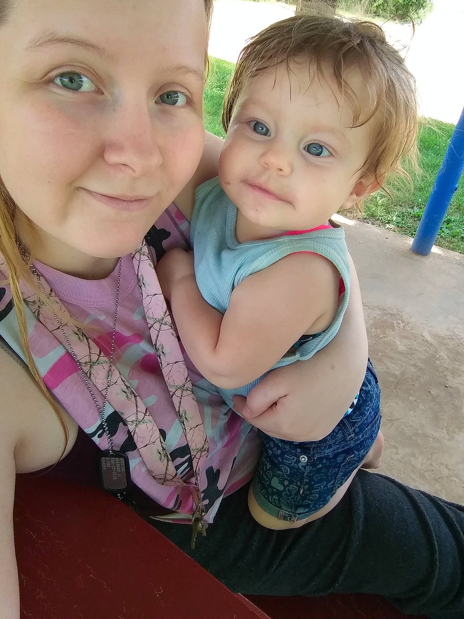 Faith joined the competition — help win amazing prizes! arm, baby, blond, cheek, child, eye, face, fun, happy, head, interaction, leg, lip, mother, nose, person, sitting, skin, smile, summer