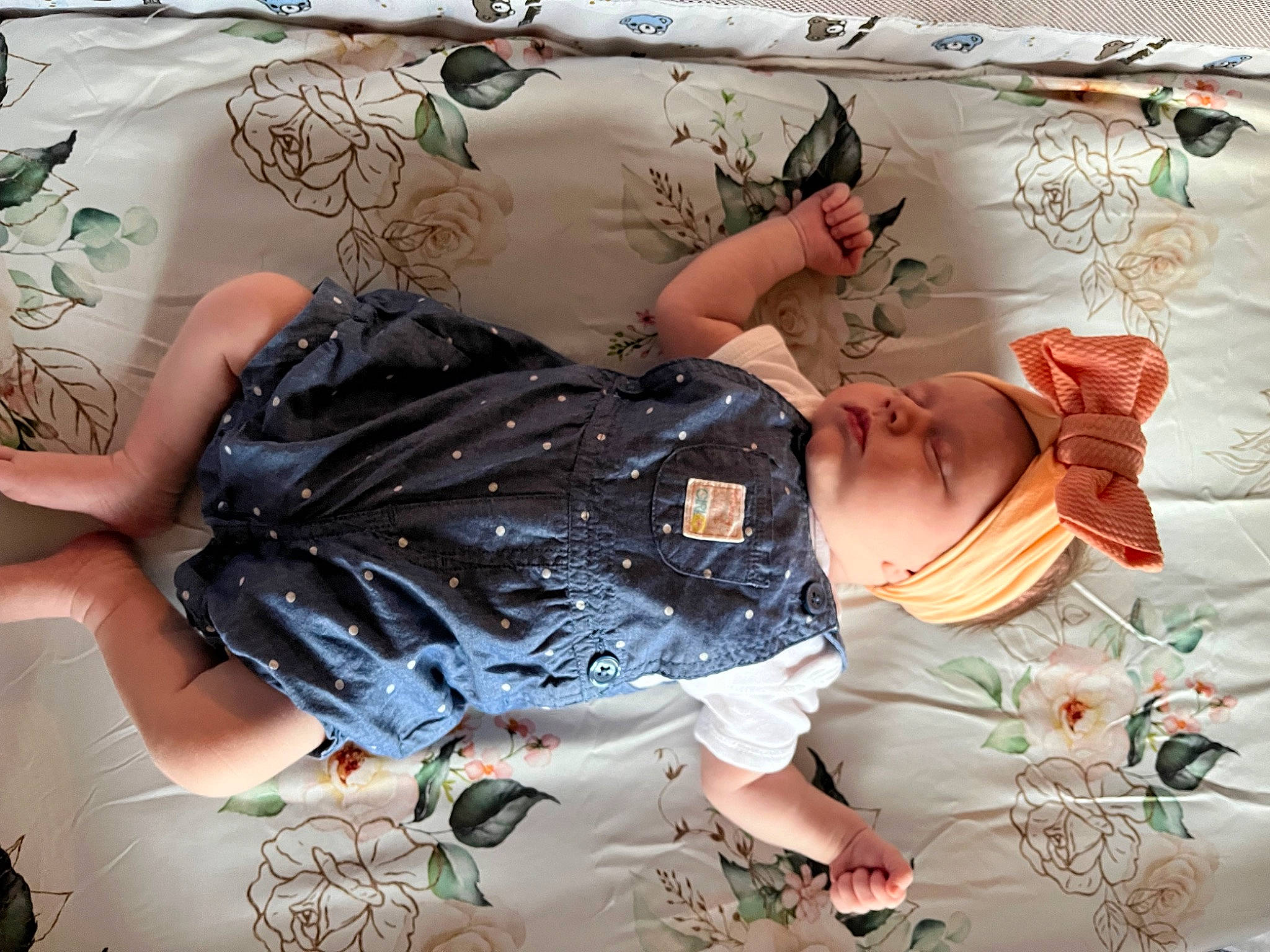 Hazel is registered to the contest to win money with this photo: art, baby, baby_toddler_clothing, bed, bed_sheet, bedding, child, comfort, flesh, linens, nap, pattern, person, room, sleep, t_shirt, thigh, toddler, visual_arts