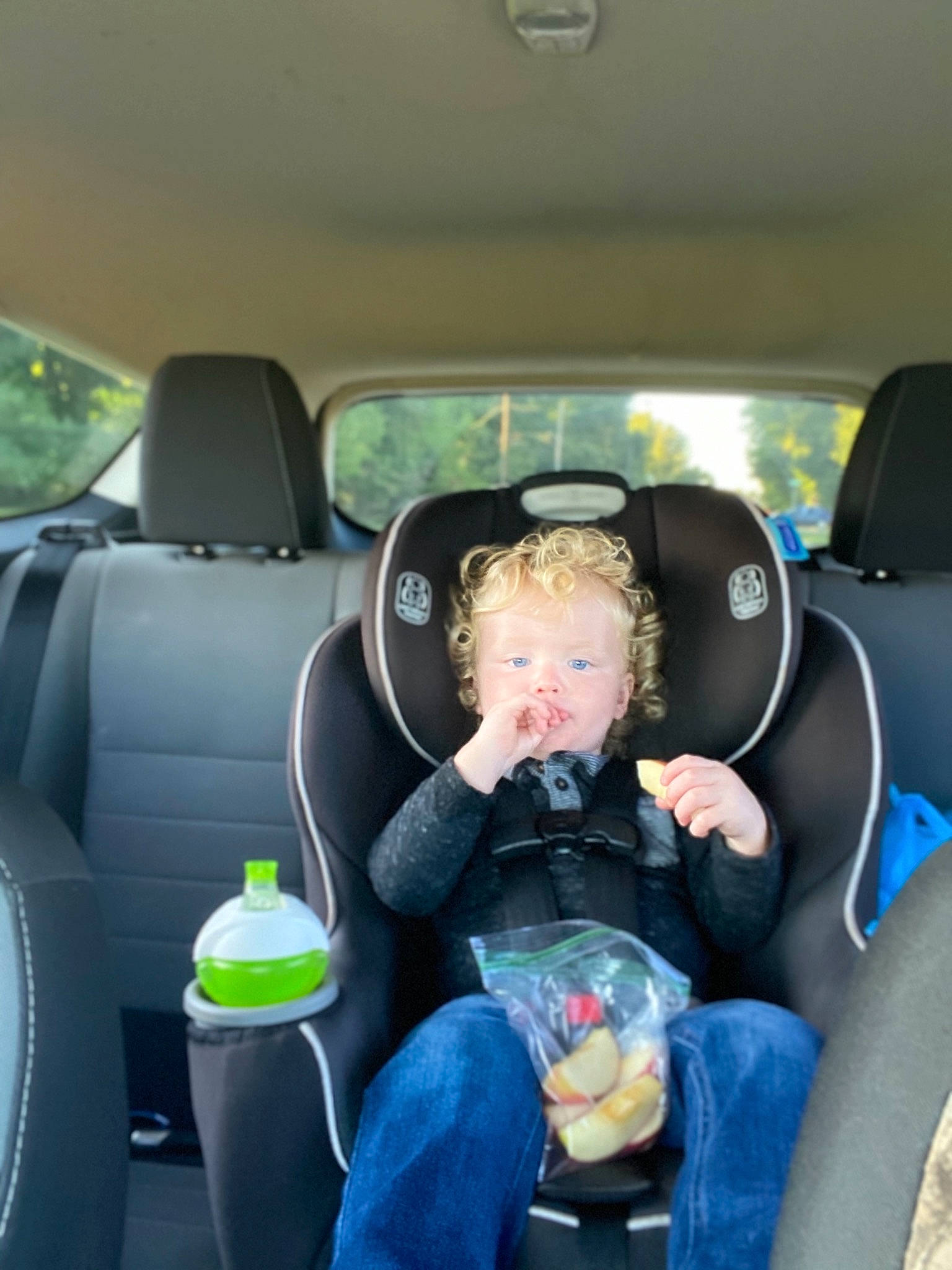 Karson joined the competition — help win amazing prizes! auto_part, automotive_design, automotive_exterior, car, car_seat, car_seat_cover, comfort, family_car, head_restraint, jeans, motor_vehicle, person, personal_luxury_car, plant, seat_belt, steering_part, steering_wheel, toddler, vehicle, vehicle_door