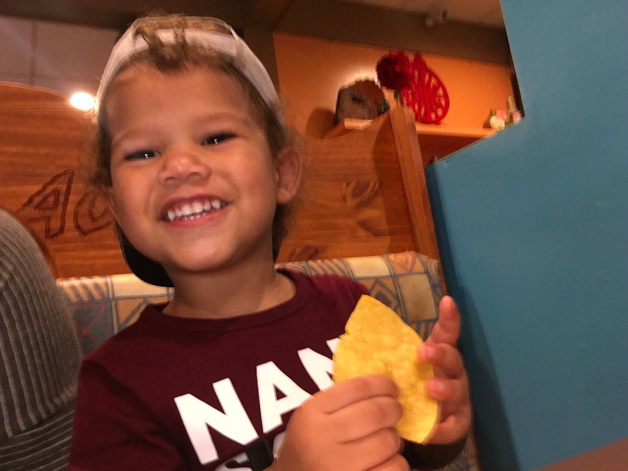 Tre joined the competition — help win amazing prizes! arm, child, eating, finger, fun, hand, happy, ice_cream_cone, joy, junk_food, person, play, smile, thumb, toddler, tooth