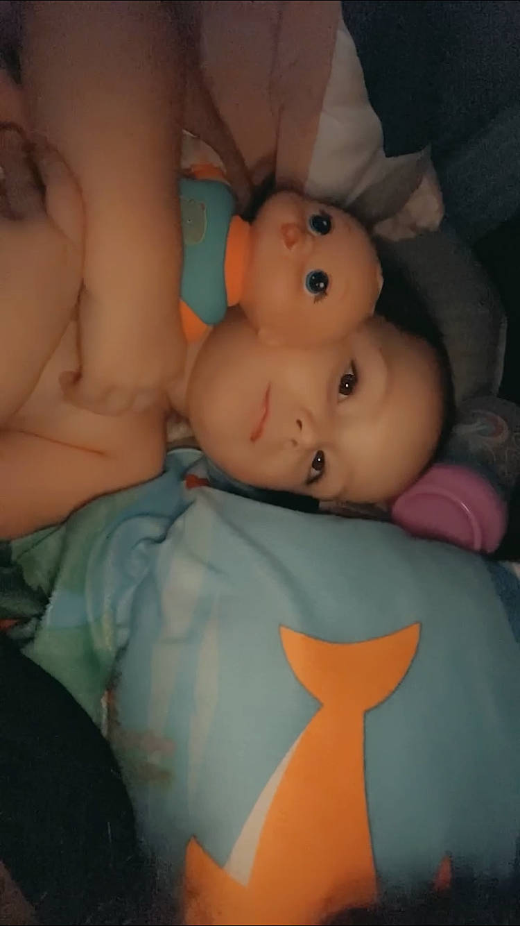 Kaisley joined the competition — help win amazing prizes! abdomen, cheek, chest, child, comfort, eye, eyebrow, finger, fun, human_body, joint, linens, mouth, neck, nose, person, skin, stuffed_toy, textile, toy