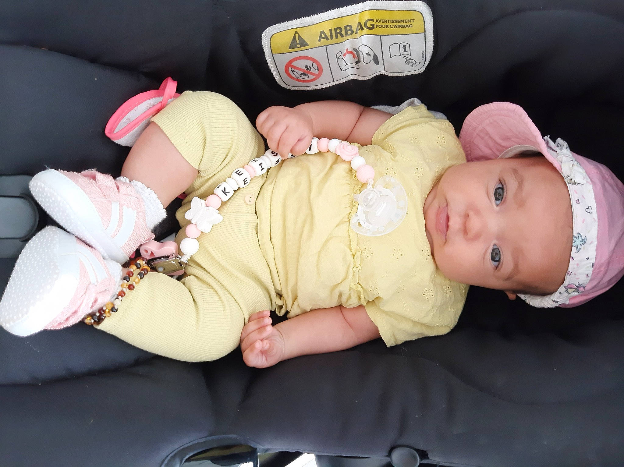 Keïssy participe au concours pour gagner de l'argent avec cette photo : baby, baby_products, baby_sleeping, cheek, child, hand, headgear, nap, person, pink, product, sleep, toddler