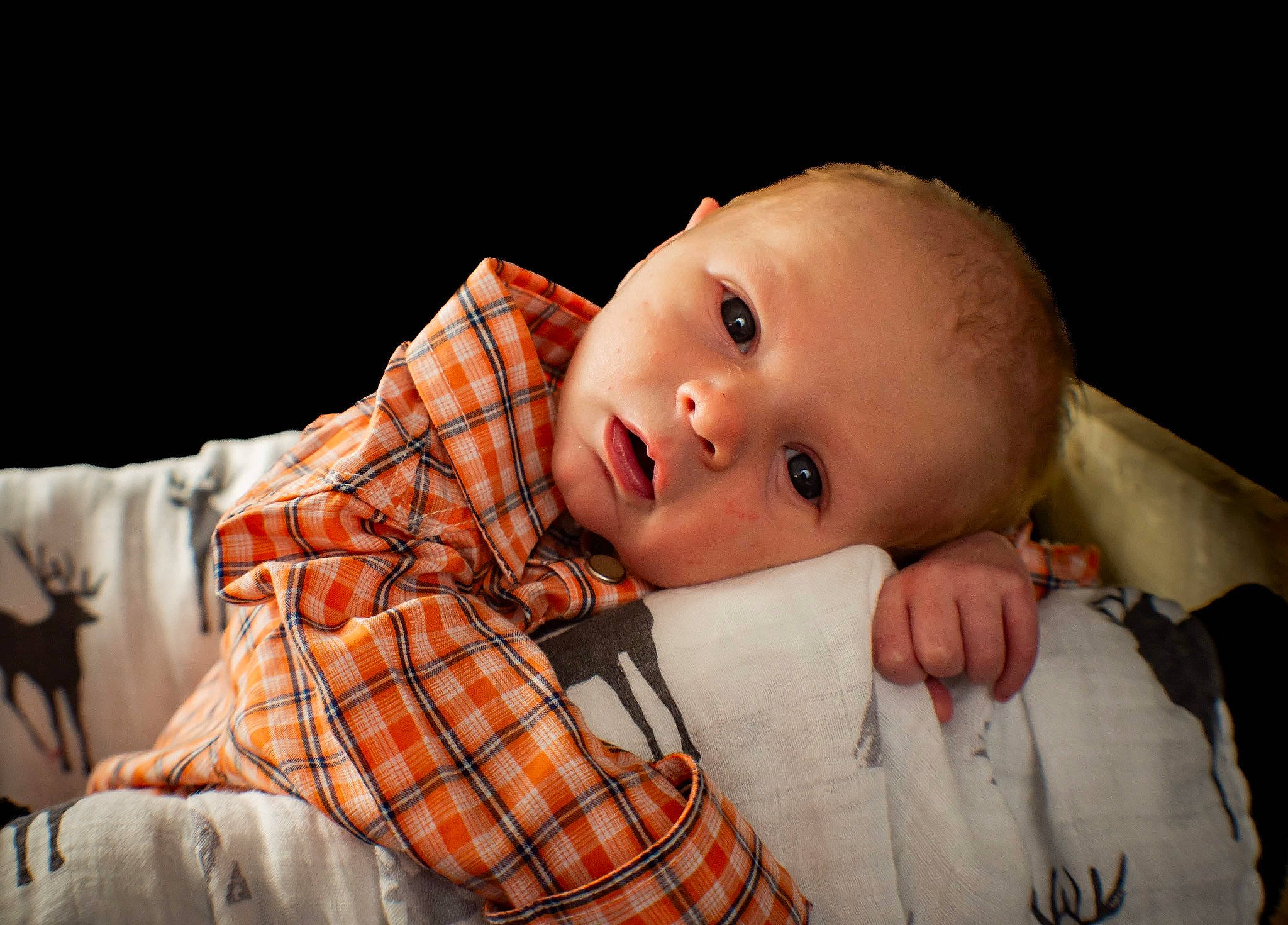 Cooper is registered to the contest to win money with this photo: baby, baby_toddler_clothing, cheek, child, collar, comfort, dress_shirt, event, flash_photography, linens, lip, nose, pattern, person, plaid, portrait_photography, sitting, skin, sleeve, tartan