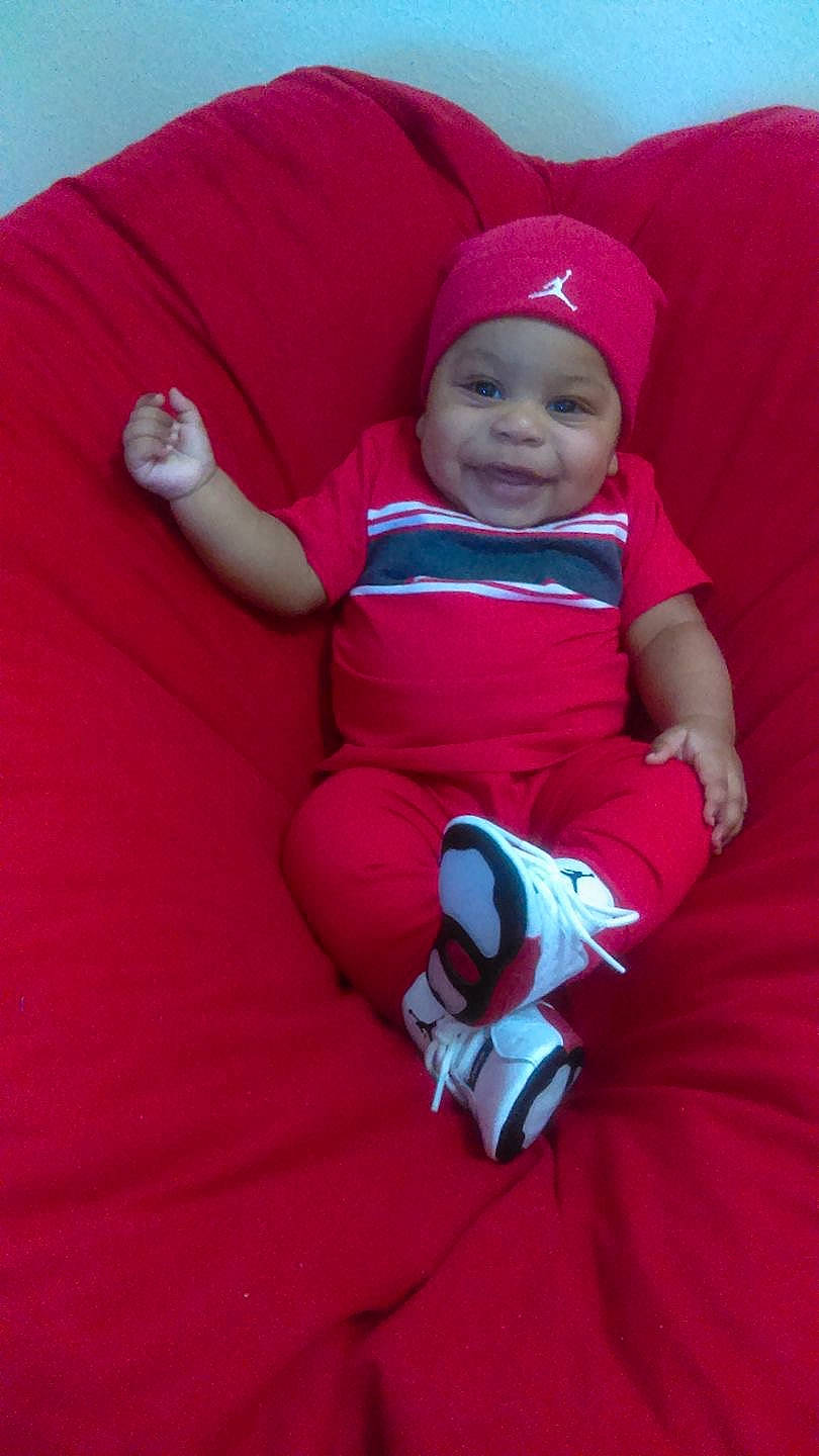 Chace is registered to the contest to win money with this photo: baby, child, headwear, magenta, person, pink, red, smile, toddler