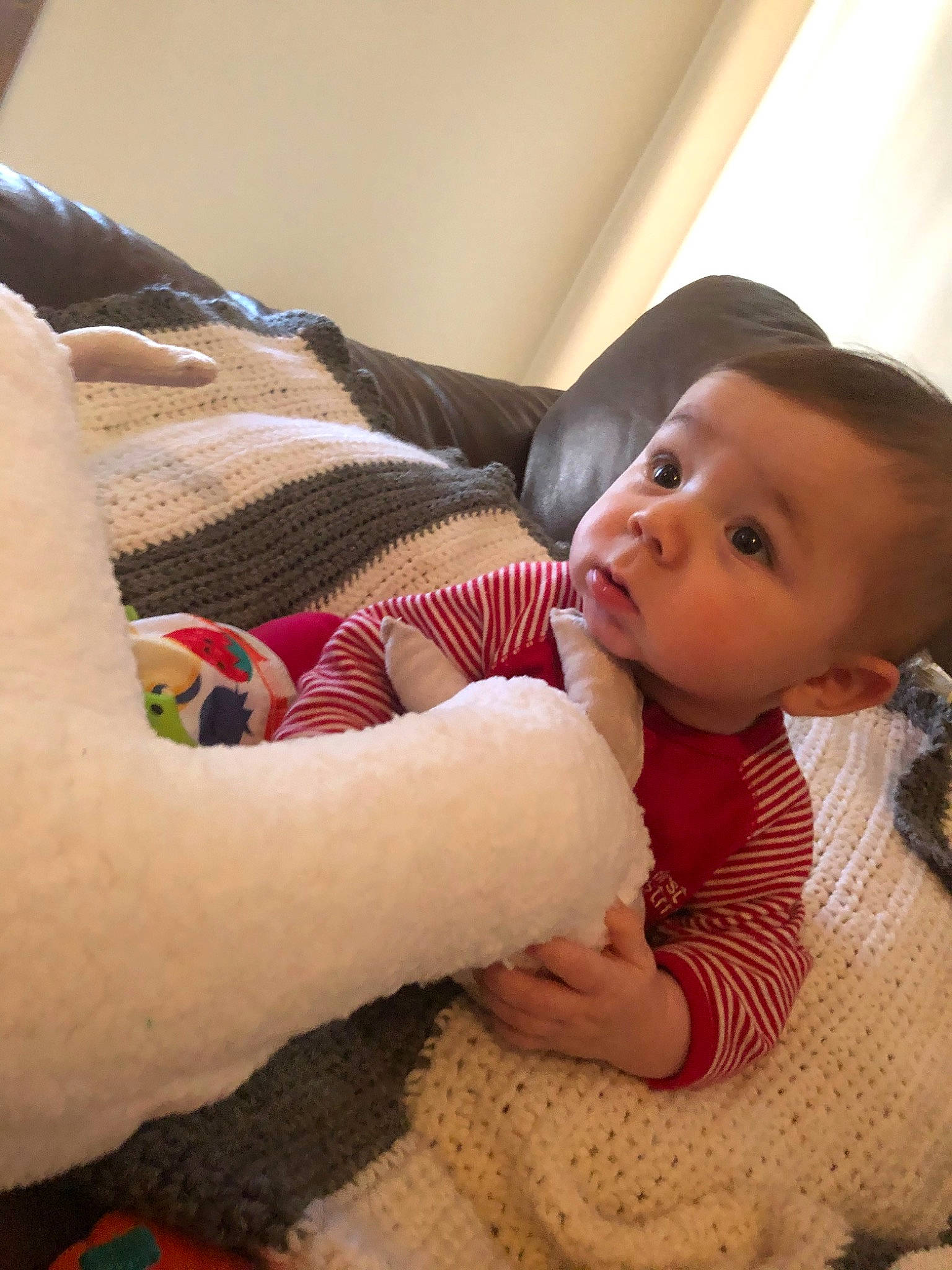 Karson is registered to the contest to win money with this photo: baby, cheek, child, finger, nose, person, skin, toddler