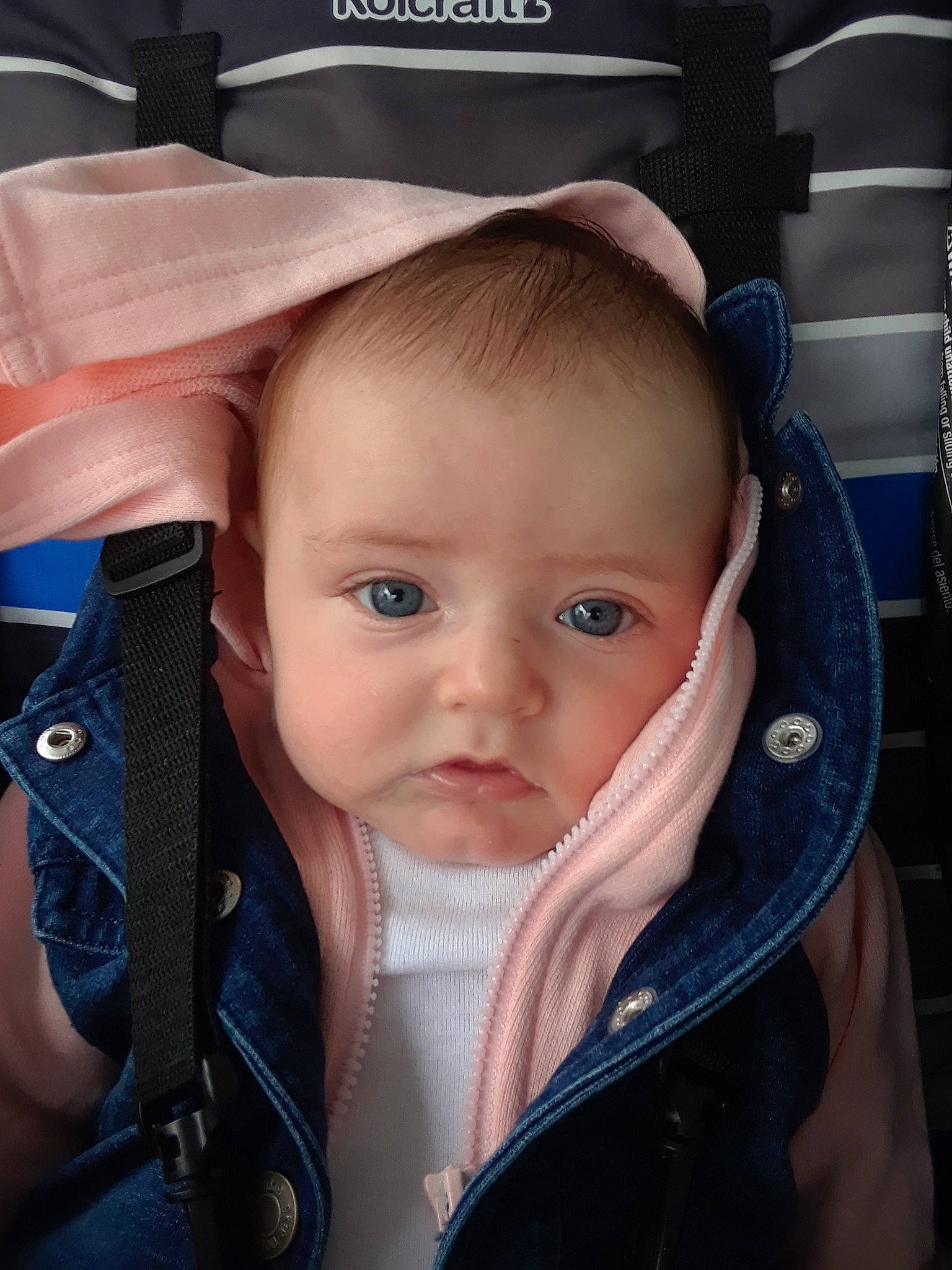 Ariah joined the competition — help win amazing prizes! baby, baby_carriage, baby_products, car_seat, cheek, child, eye, face, forehead, head, nose, person, photography, product, seat_belt, skin, toddler