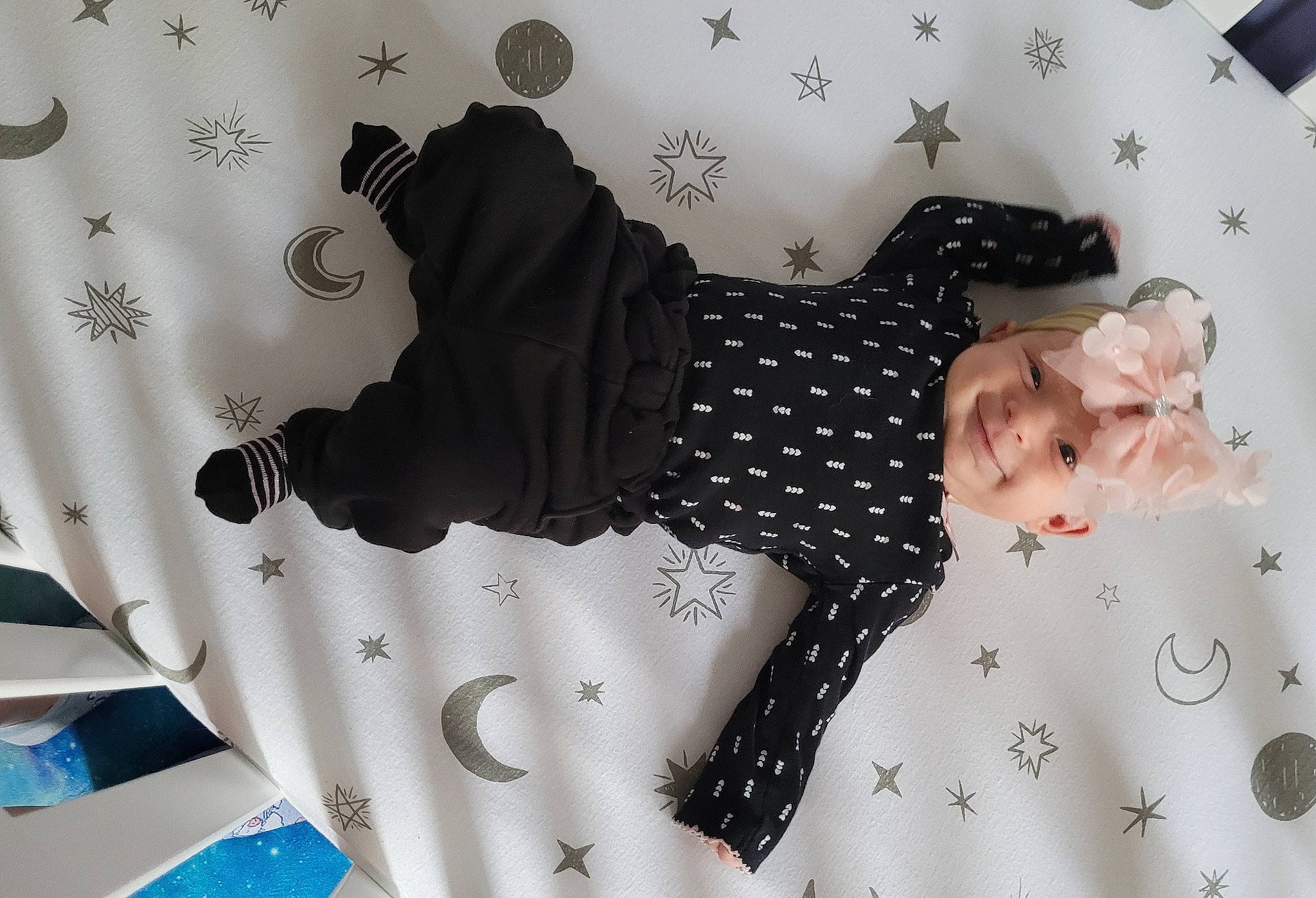 Celine joined the competition — help win amazing prizes! baby_toddler_clothing, child, elbow, fashion_accessory, font, fun, gesture, happy, headgear, headwear, joy, pattern, person, polka_dot, product, room, sleeve, textile, thigh, toddler