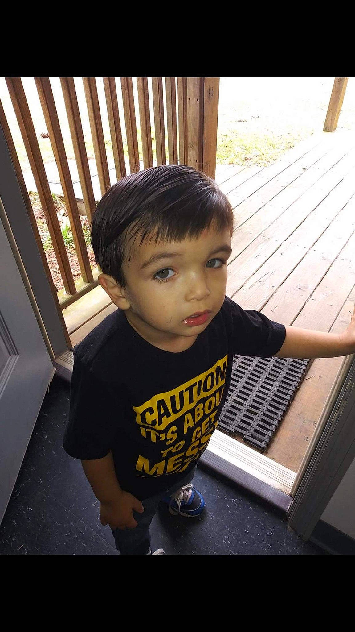 Keagan joined the competition — help win amazing prizes! child, cool, person, smile, t_shirt, toddler