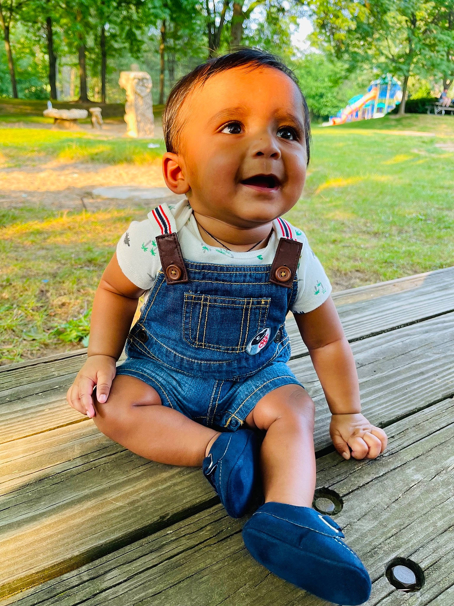 Maahir is registered to the contest to win money with this photo: baby, baby_toddler_clothing, beauty, child, electric_blue, fun, grass, green, happy, leisure, people_in_nature, person, plant, play, recreation, sitting, skin, toddler, tree, vacation