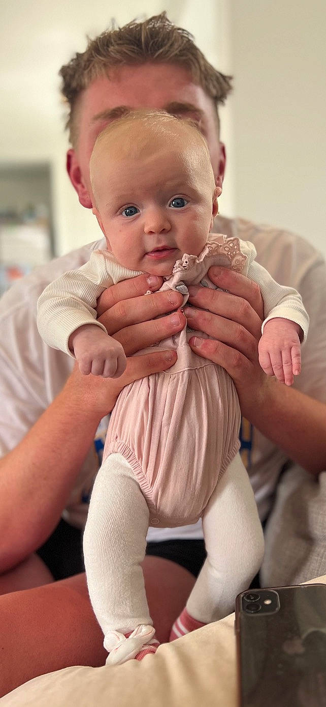 Brynli joined the competition — help win amazing prizes! baby, baby_toddler_clothing, cheek, comfort, finger, gesture, hand, happy, iris, joint, knee, lip, nail, neck, person, pink, shoulder, skin, sleeve, thumb