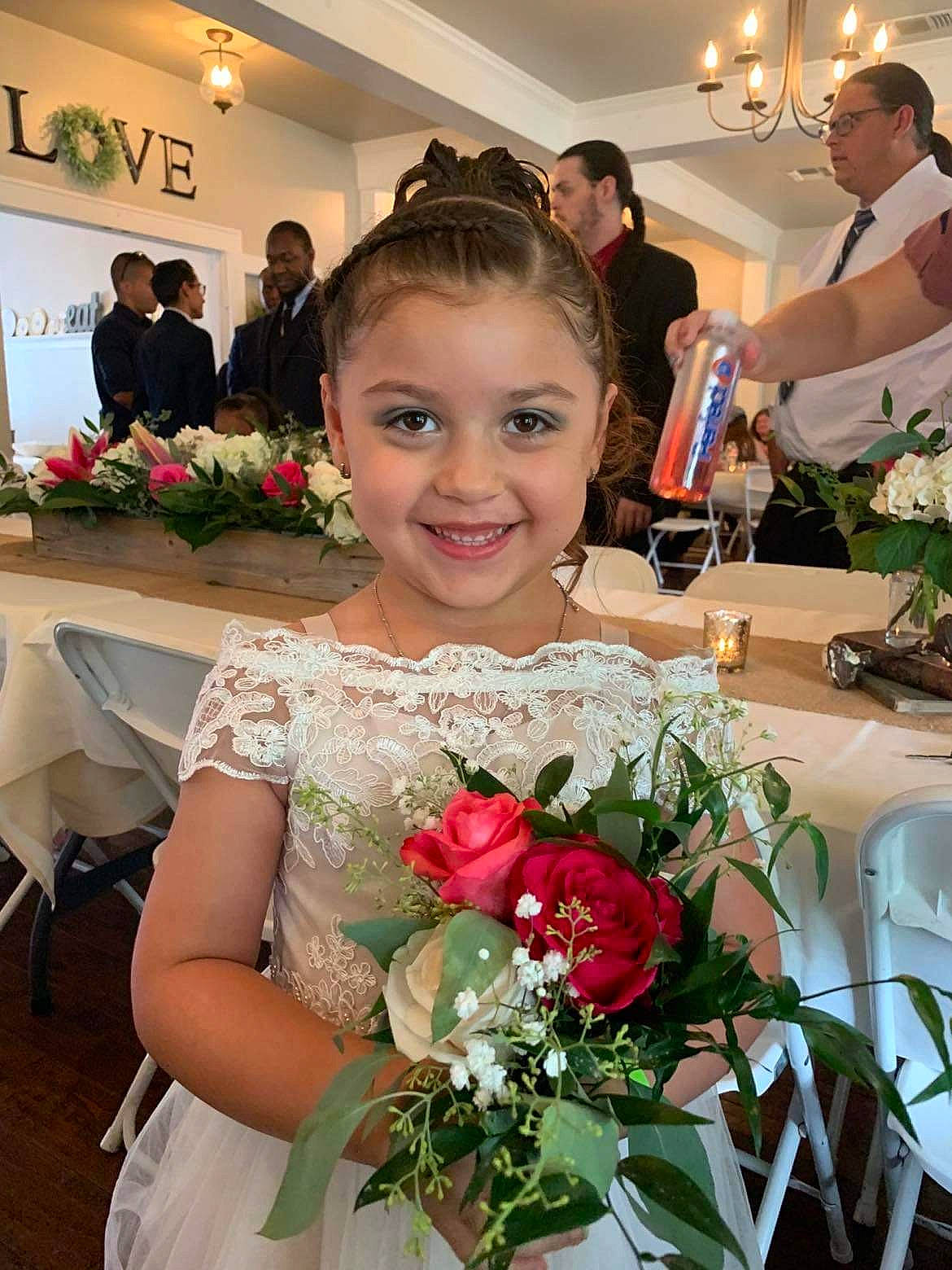 Mirabelle joined the competition — help win amazing prizes! blurred, bouquet, bridal_clothing, dress, fashion, flower, flower_arranging, formal_wear, gown, hair, happy, head, iris, joy, person, petal, photograph, plant, rose, smile