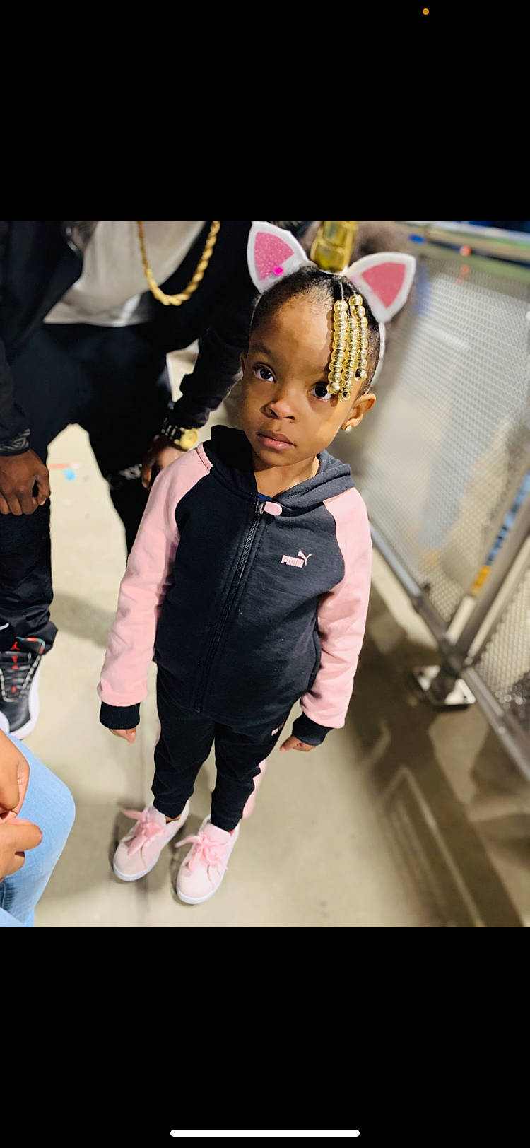 Kadence is registered to the contest to win money with this photo: ankle, baby, baby_products, baby_toddler_clothing, child_model, foot, hair_accessory, hair_tie, headband, headpiece, mesh, net, person, pink, product, sock, toddler