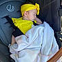 Margaux participe au concours pour gagner de l'argent avec cette photo : baby, sleeping, car_seat, blanket, yellow_clothing, headband, infant, child, resting, peaceful, soft_texture, sunlight, seatbelt, cute, indoors, portrait, toddler, comfort, young_child, nap