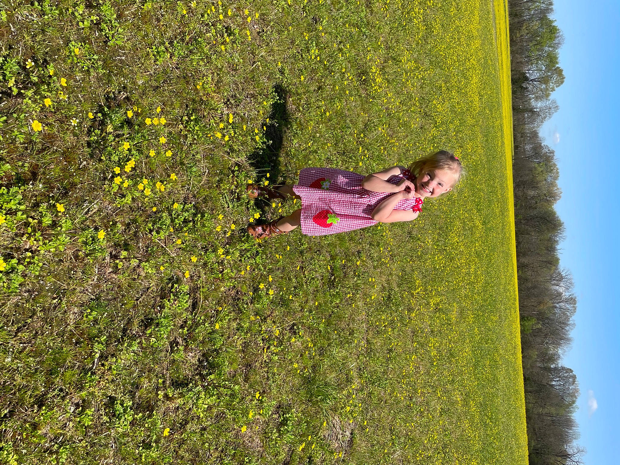 Chloie joined the competition — help win amazing prizes! flower, flowering_plant, fun, grass, grassland, groundcover, happy, joy, landscape, lawn, leisure, meadow, natural_landscape, people_in_nature, person, plant, shrub, sky, slope, spring