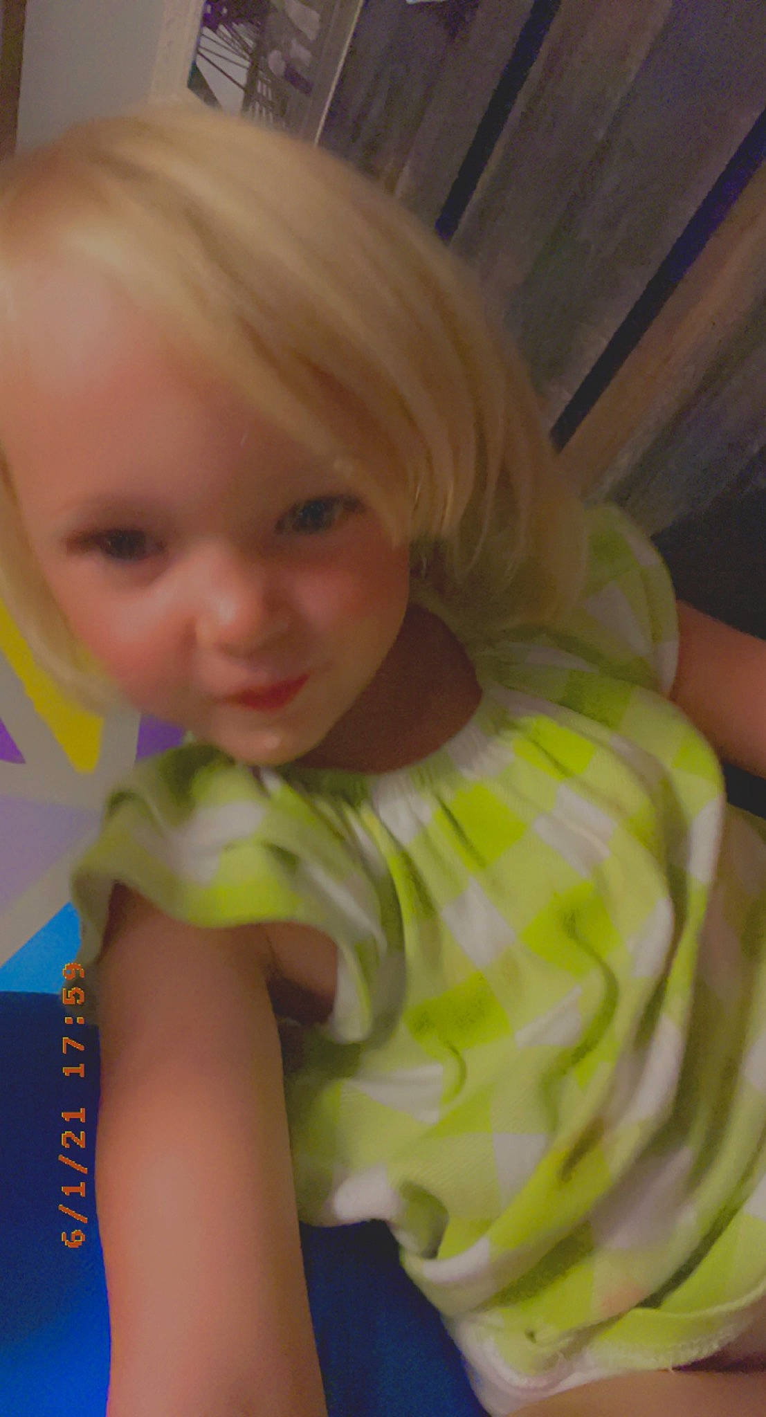 Chloie is registered to the contest to win money with this photo: baby, blond, brown_hair, cheek, child, chin, eye, eyebrow, fun, grass, happy, human_body, iris, lip, mouth, nose, person, skin, smile, t_shirt