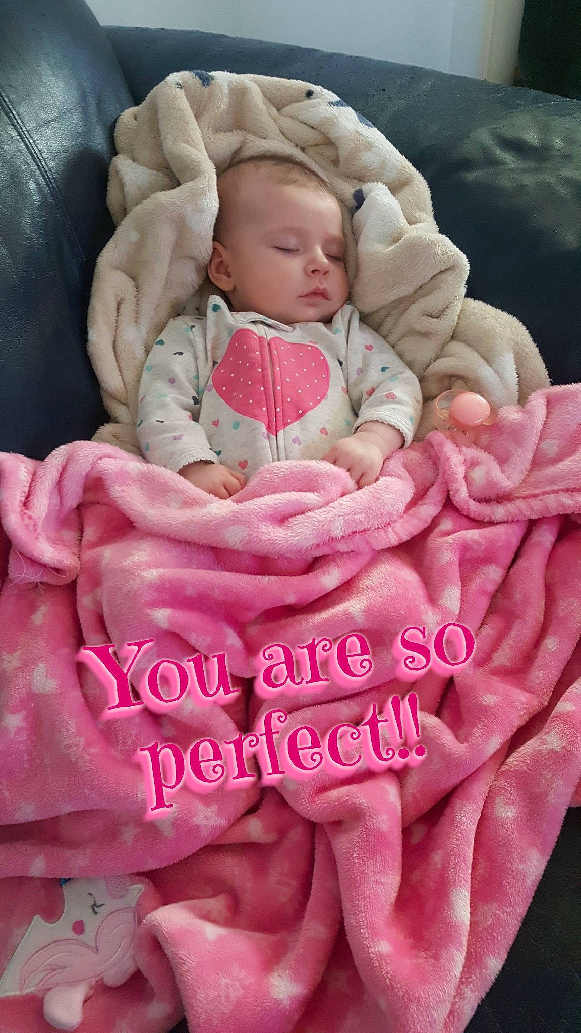 Kiara is registered to the contest to win money with this photo: baby, baby_sleeping, blanket, cheek, child, linens, person, pink, product, sleep, textile, toddler
