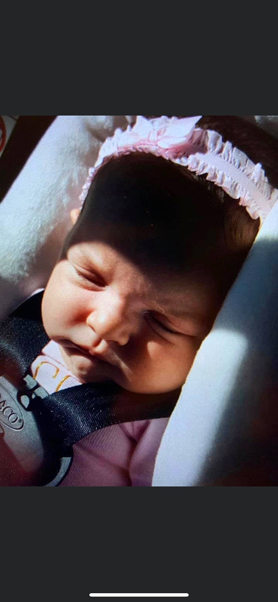 Izabella joined the competition — help win amazing prizes! baby, baby_sleeping, black_hair, cap, car_seat, comfort, ear, eyebrow, eyelash, finger, flash_photography, gesture, happy, headgear, lip, mouth, nose, person, skin, smile