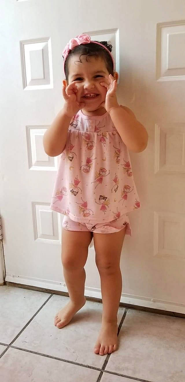 Izabella joined the competition — help win amazing prizes! arm, baby_toddler_clothing, dress, eye, face, gesture, hair, hand, head, human_body, iris, joint, joy, leg, lip, neck, one_piece_garment, person, shoulder, skin