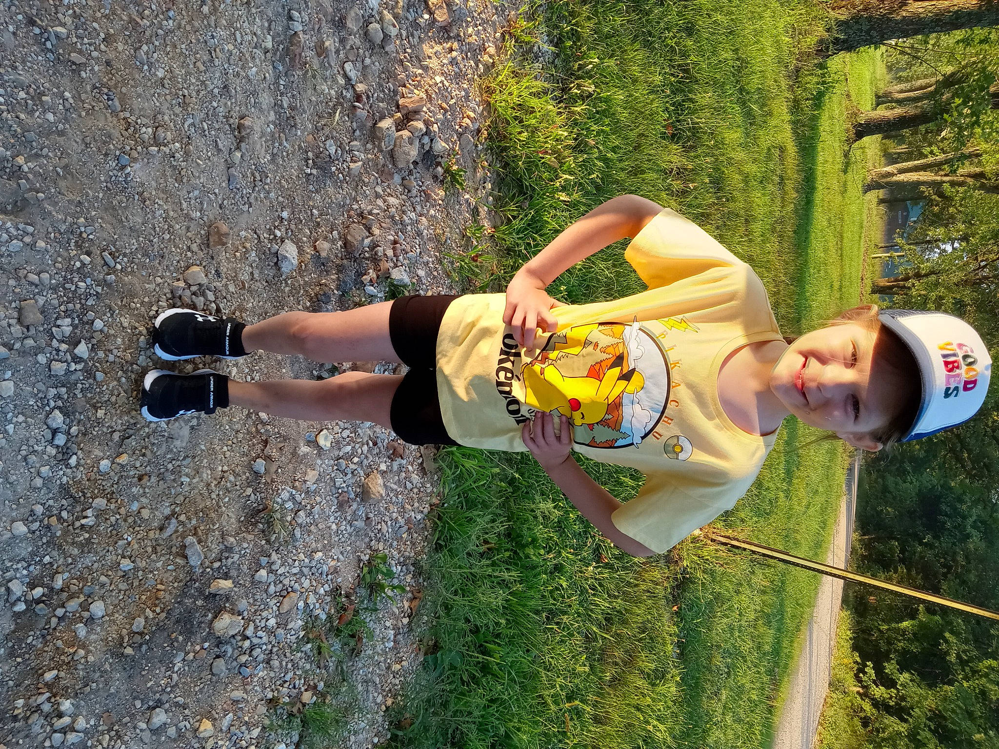 Kenleigh joined the competition — help win amazing prizes! asphalt, concrete, fun, grass, happy, headwear, human_leg, joy, knee, landscape, leisure, light, people_in_nature, person, plant, recreation, road_surface, shorts, smile, soil