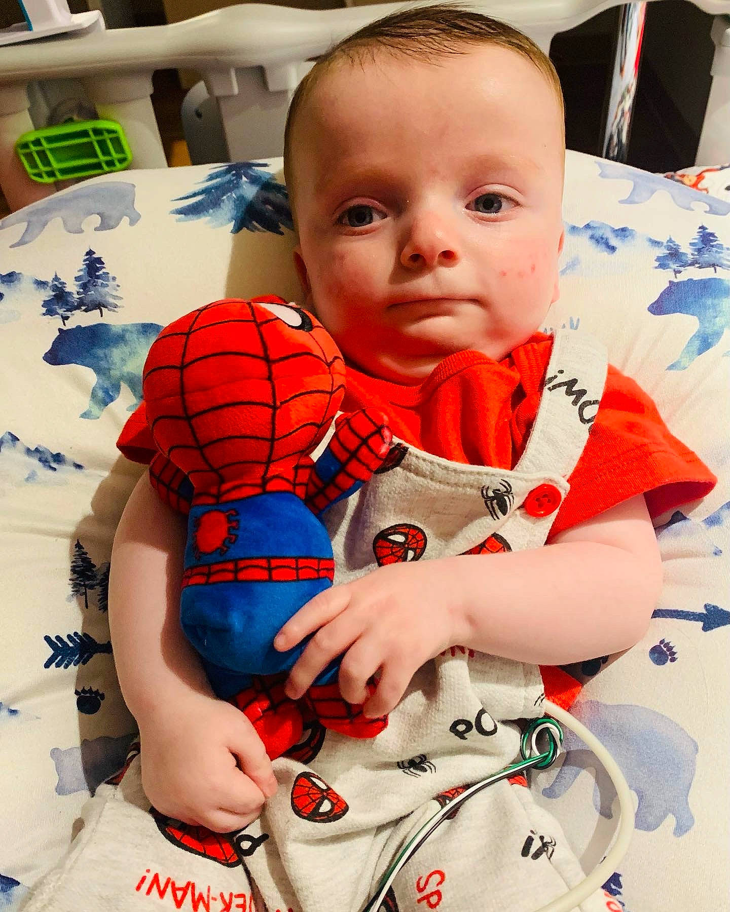 Thor joined the competition — help win amazing prizes! baby, baby_products, baby_toddler_clothing, cheek, child, comfort, electric_blue, fictional_character, finger, fun, linens, mouth, pattern, person, red, sitting, skin, sleeve, spider_man, t_shirt