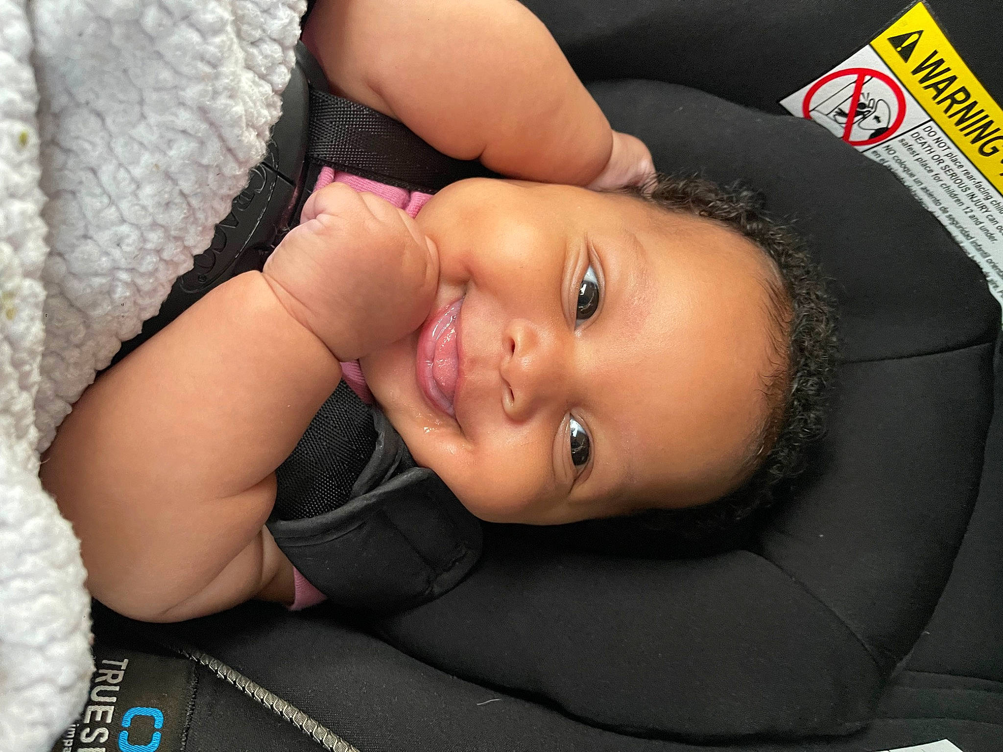 Mila joined the competition — help win amazing prizes! abdomen, baby, black_hair, car_seat, chest, child, comfort, eyebrow, eyelash, fashion_accessory, flash_photography, happy, hat, human_body, joy, lip, nose, person, skin, smile