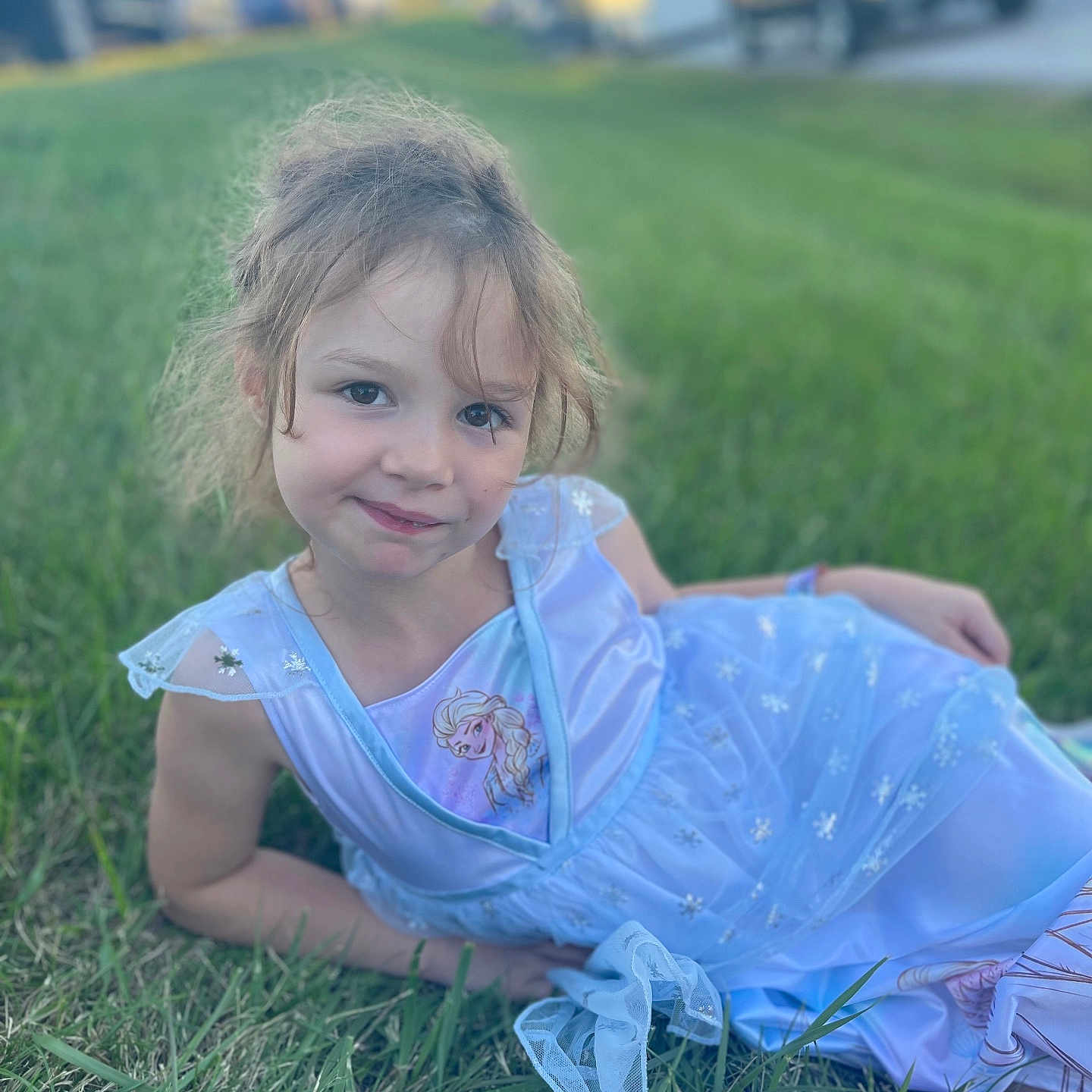 Isabella joined the competition — help win amazing prizes! backyard, child, clothing, dress, face, female, girl, grass, head, lawn, nature, outdoors, park, person, photography, plant, portrait, sitting, summer, yard