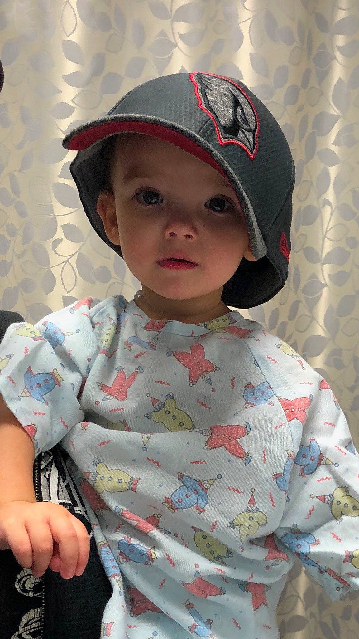 Hope is registered to the contest to win money with this photo: cap, child, hat, headgear, headwear, person, sun_hat, toddler