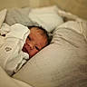 newborn, baby, infant, blanket, bed, pillow, wrapped, sleeping, cozy, soft, cute, face, clothing, resting, indoors, closeup, child, peaceful, comfort, portrait