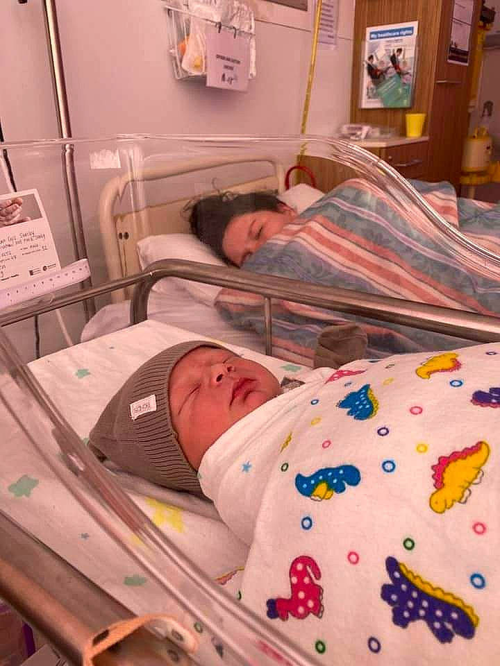 Kylan joined the competition — help win amazing prizes! baby, baby_safety, bed, bed_sheet, bedding, bedtime, child, childbirth, comfort, event, hospital, hospital_bed, linens, medical, medical_equipment, patient, person, picture_frame, room, service