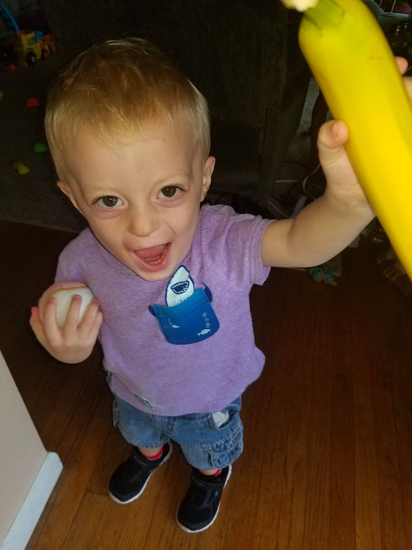 Jason Jr. is registered to the contest to win money with this photo: arm, cheek, child, day, finger, fun, hand, human_hair_color, infant, joy, person, play, product, skin, smile, thumb, toddler, toy