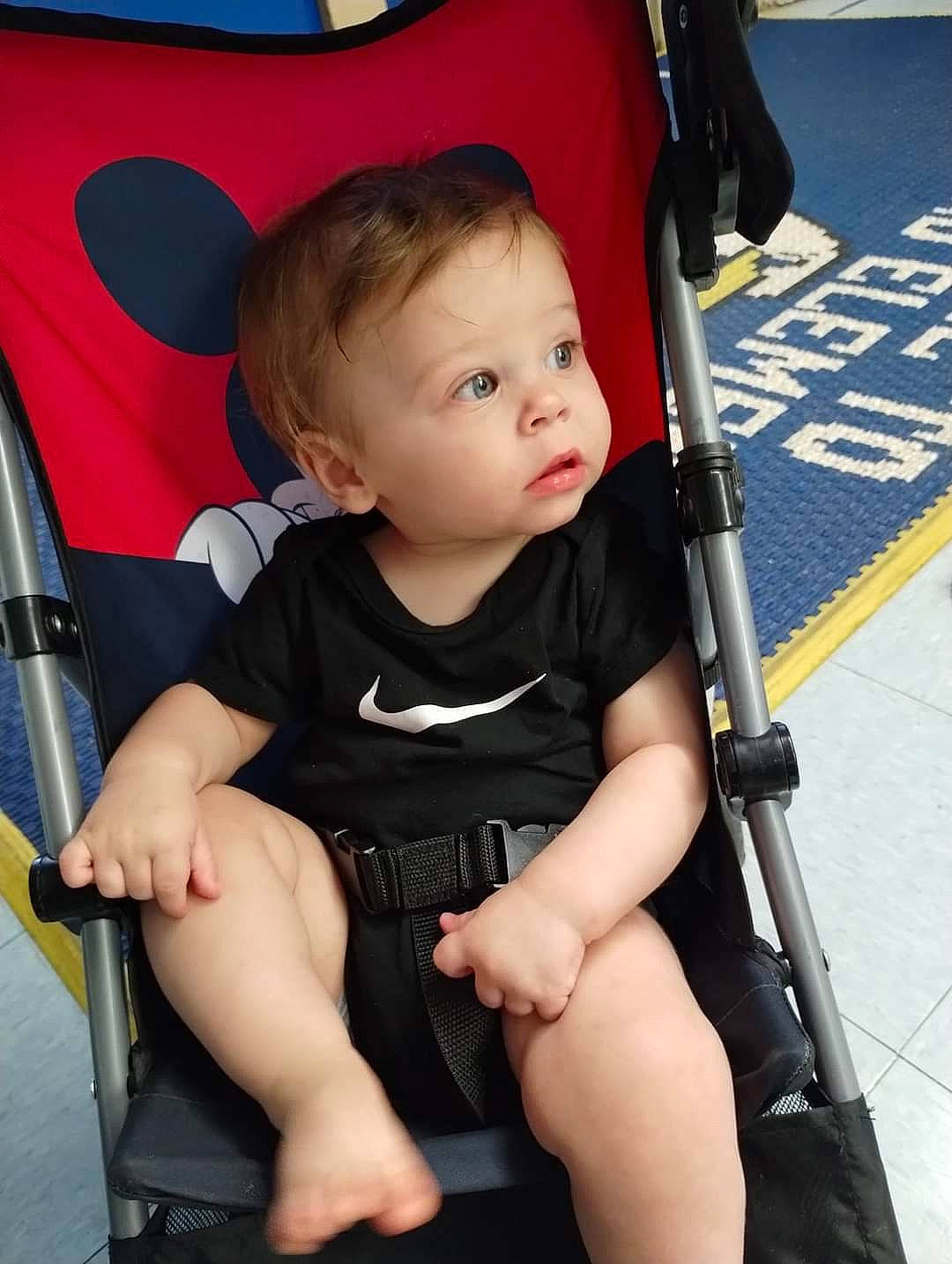 Dominic joined the competition — help win amazing prizes! baby, baby_carriage, baby_products, baby_toddler_clothing, car_seat, chair, child, comfort, fun, human_leg, knee, lap, leg, motor_vehicle, person, sitting, skin, snapshot, surprise, thigh