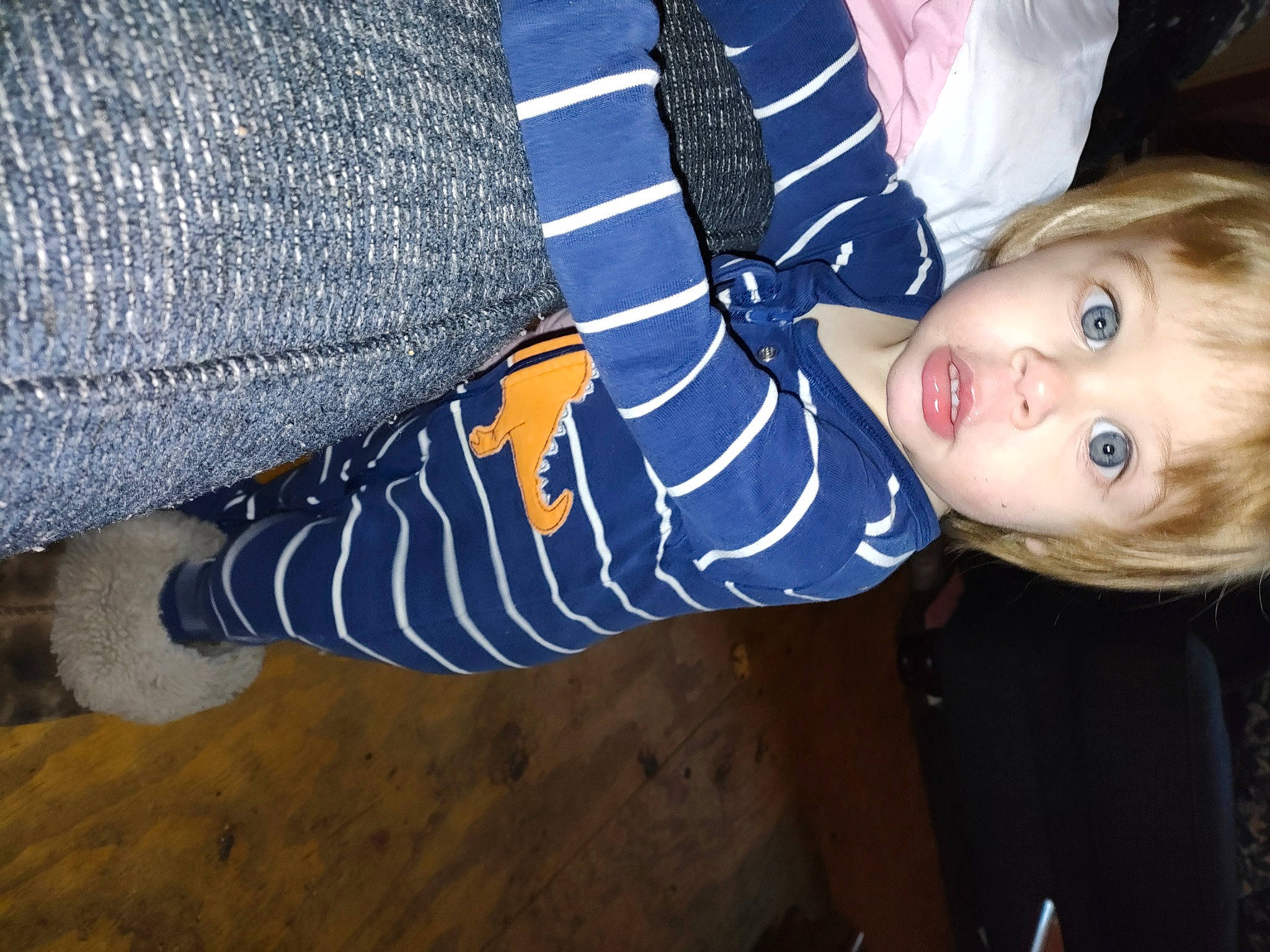 Dominic joined the competition — help win amazing prizes! child, cool, denim, electric_blue, flag_of_the_united_states, fun, gesture, grass, happy, human_leg, landscape, pattern, people_in_nature, person, portrait_photography, shadow, sitting, soil, textile, toddler