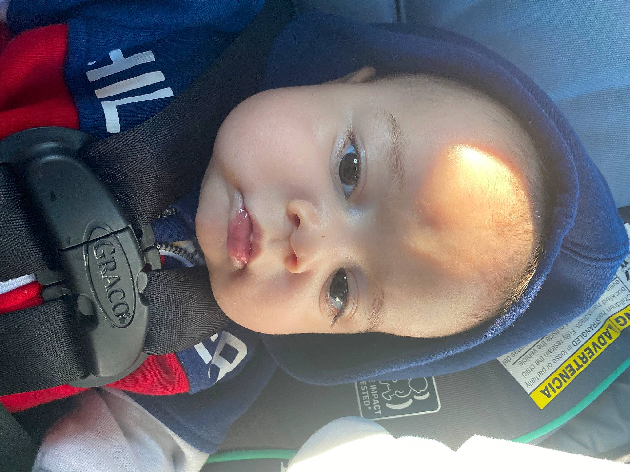 Ace joined the competition — help win amazing prizes! auto_part, baby, baby_carriage, baby_products, baby_safety, baby_toddler_clothing, car_seat, carmine, cheek, child, comfort, electric_blue, eyelash, hat, iris, lip, nose, person, product, smile