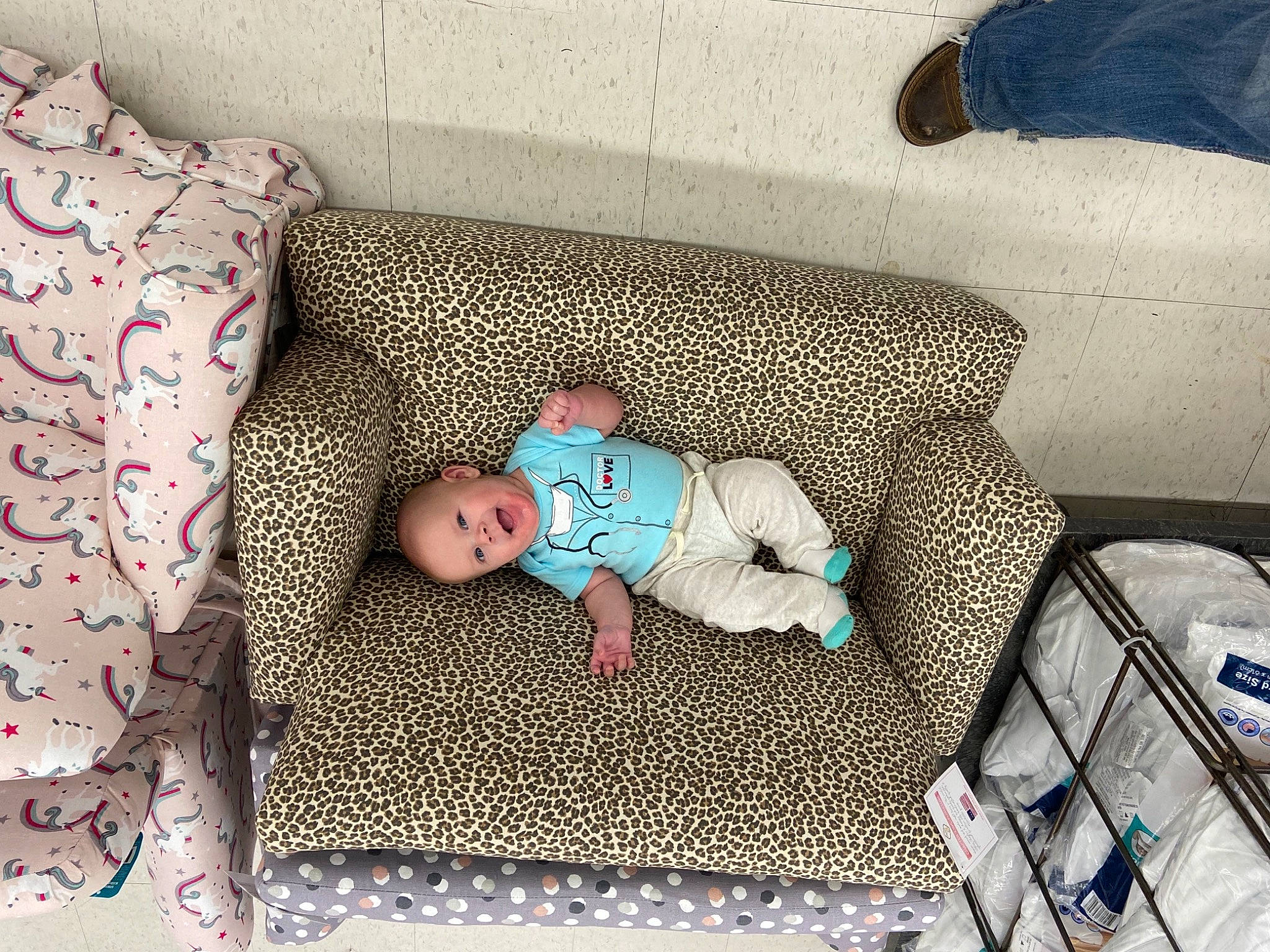 Myron is registered to the contest to win money with this photo: baby, baby_products, baby_safety, baby_toddler_clothing, baby_toys, bed, bed_sheet, bedding, bedtime, doll, infant_bed, linens, pattern, person, pink, textile, toy