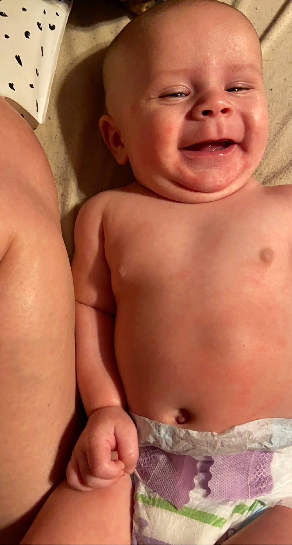 Myron joined the competition — help win amazing prizes! abdomen, baby, barechested, briefs, cheek, chest, child, chin, jaw, joint, muscle, neck, organ, person, skin, stomach, thumb, toddler, tongue, trunk