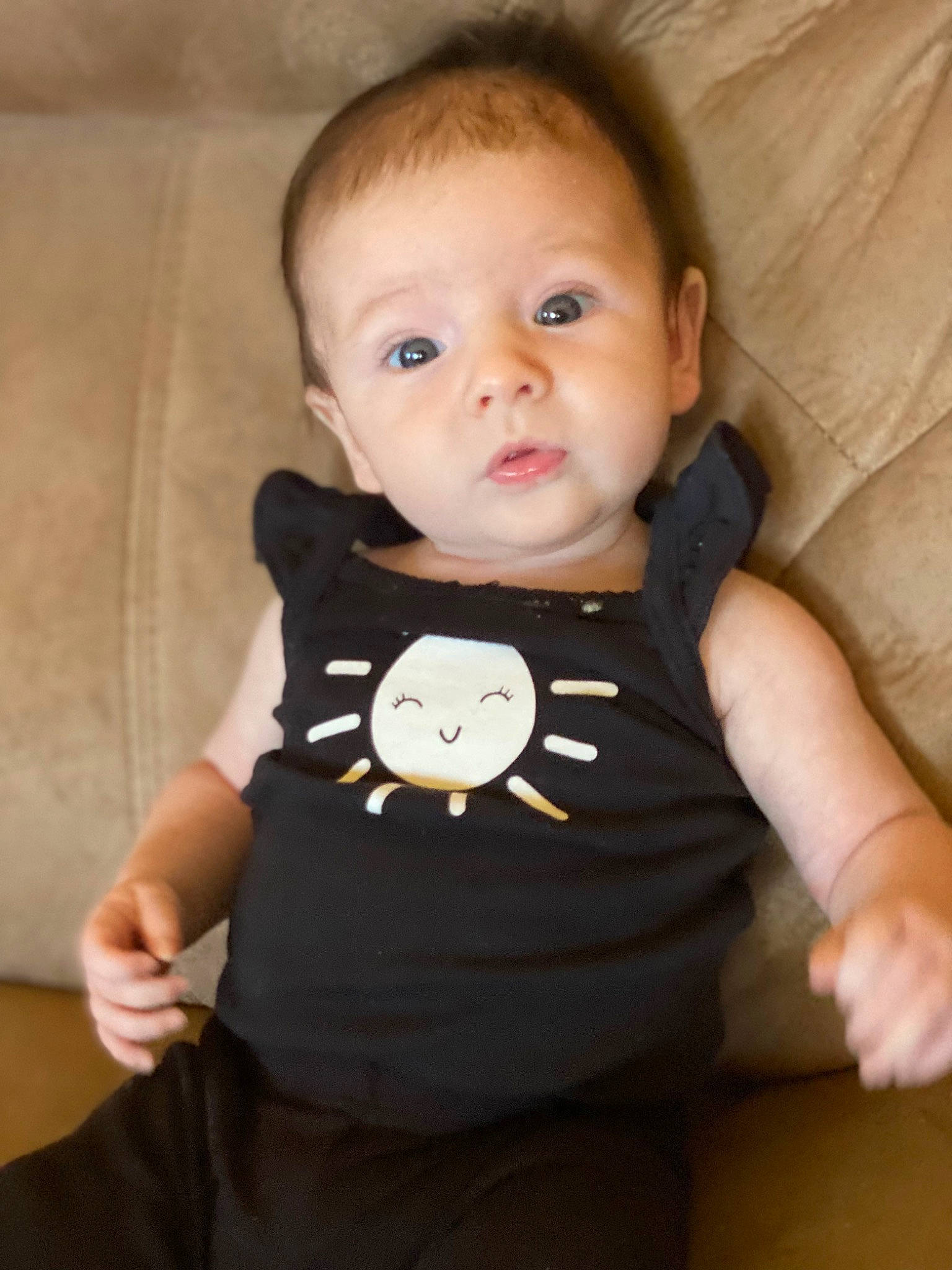 Mckenzie joined the competition — help win amazing prizes! baby, baby_toddler_clothing, bow_tie, cheek, child, collar, dress_shirt, eye, eyelash, facial_expression, formal_wear, happy, human_body, neck, pattern, person, sitting, skin, sleeve, t_shirt