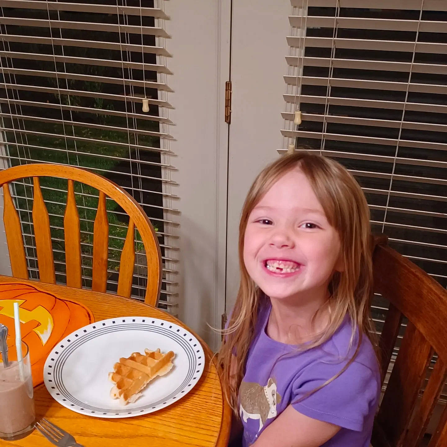 Carli joined the competition — help win amazing prizes! baking, breakfast, chair, child, comfort_food, cooking, cuisine, dish, food, food_craving, ingredient, joy, meal, person, plate, recipe, smile, sweetness, t_shirt, tableware