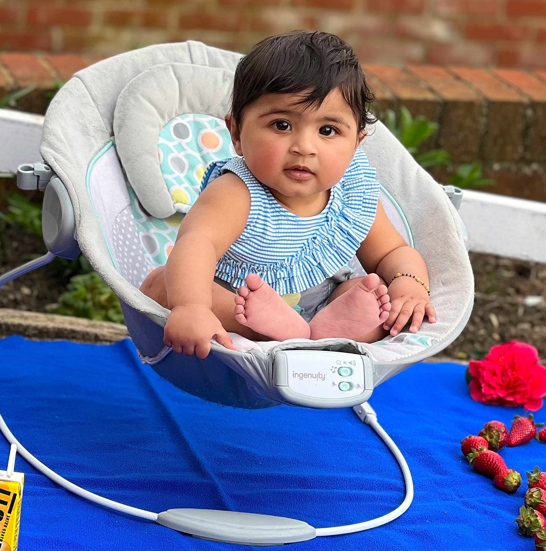 Mayanshi joined the competition — help win amazing prizes! accessories, baby, blackhair, chair, face, flower, furniture, hair, head, infantbed, person, photography, plant, portrait, rose, sitting, sunglasses, thermometer