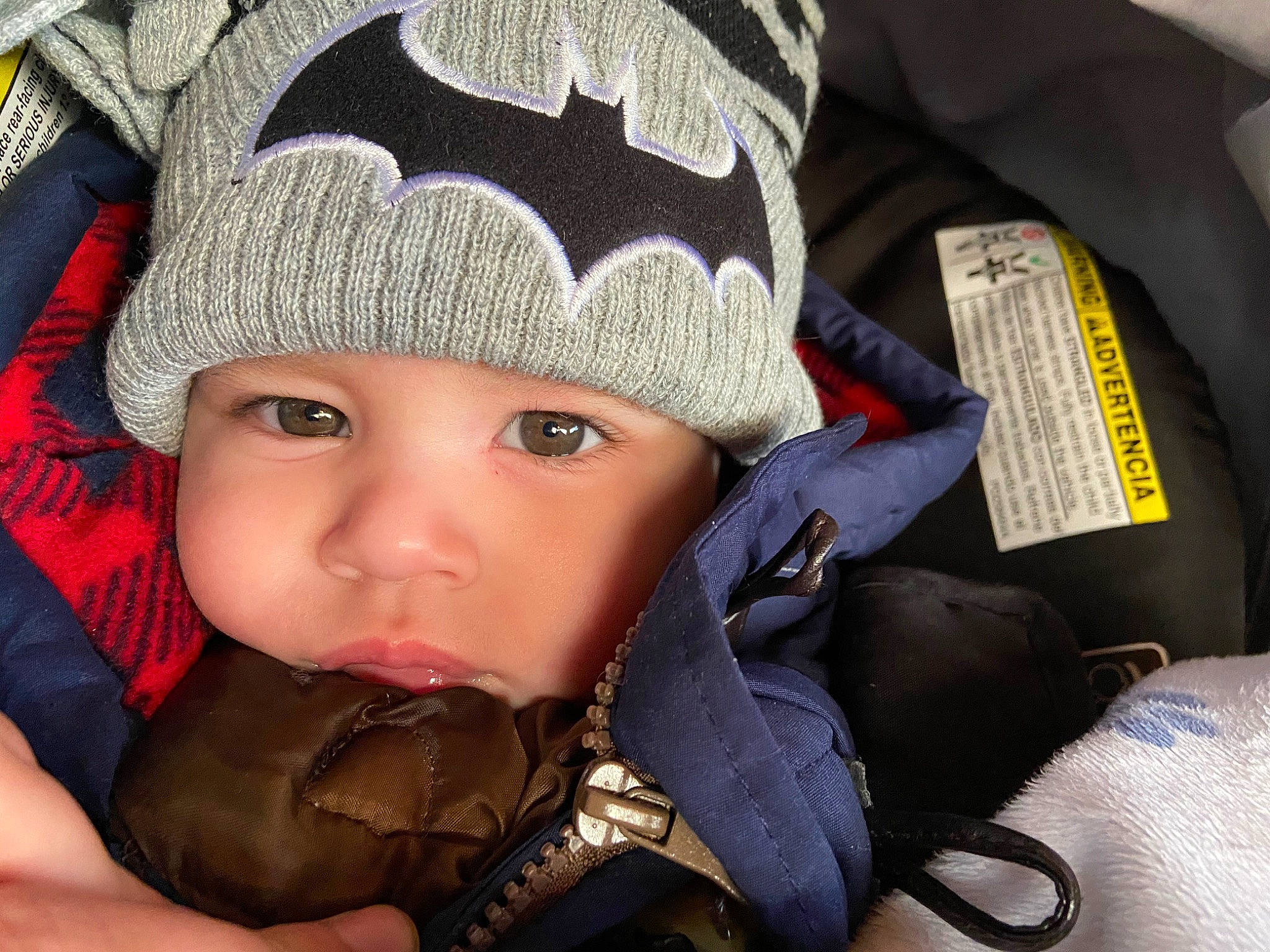 Kaidyn joined the competition — help win amazing prizes! baby, beanie, bonnet, cap, child, hat, headgear, headwear, knit_cap, person, toddler