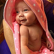 Aaliyah is registered to the contest to win money with this photo: cheek, child, close_up, face, finger, girl, hand, infant, lip, mouth, nose, pink, skin
