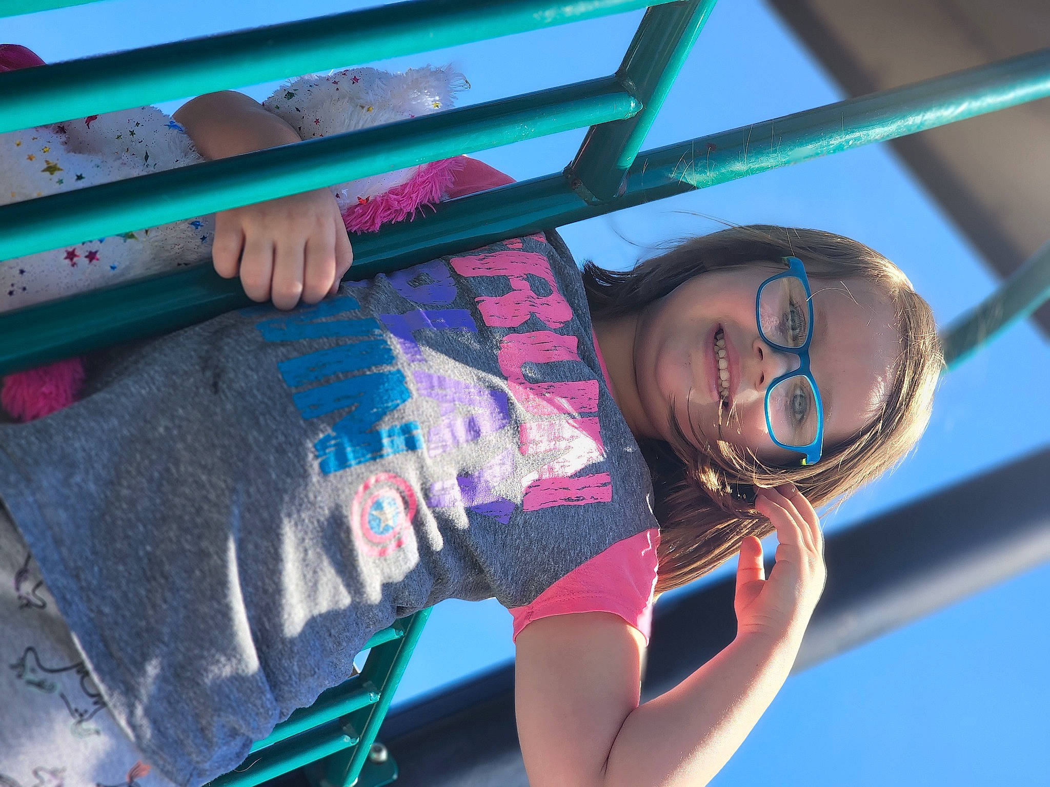 Aspen joined the competition — help win amazing prizes! azure, black_hair, blue, cool, elbow, eye, eyewear, facial_expression, fun, hair, happy, head, human_body, joy, leisure, mouth, person, pink, red, smile