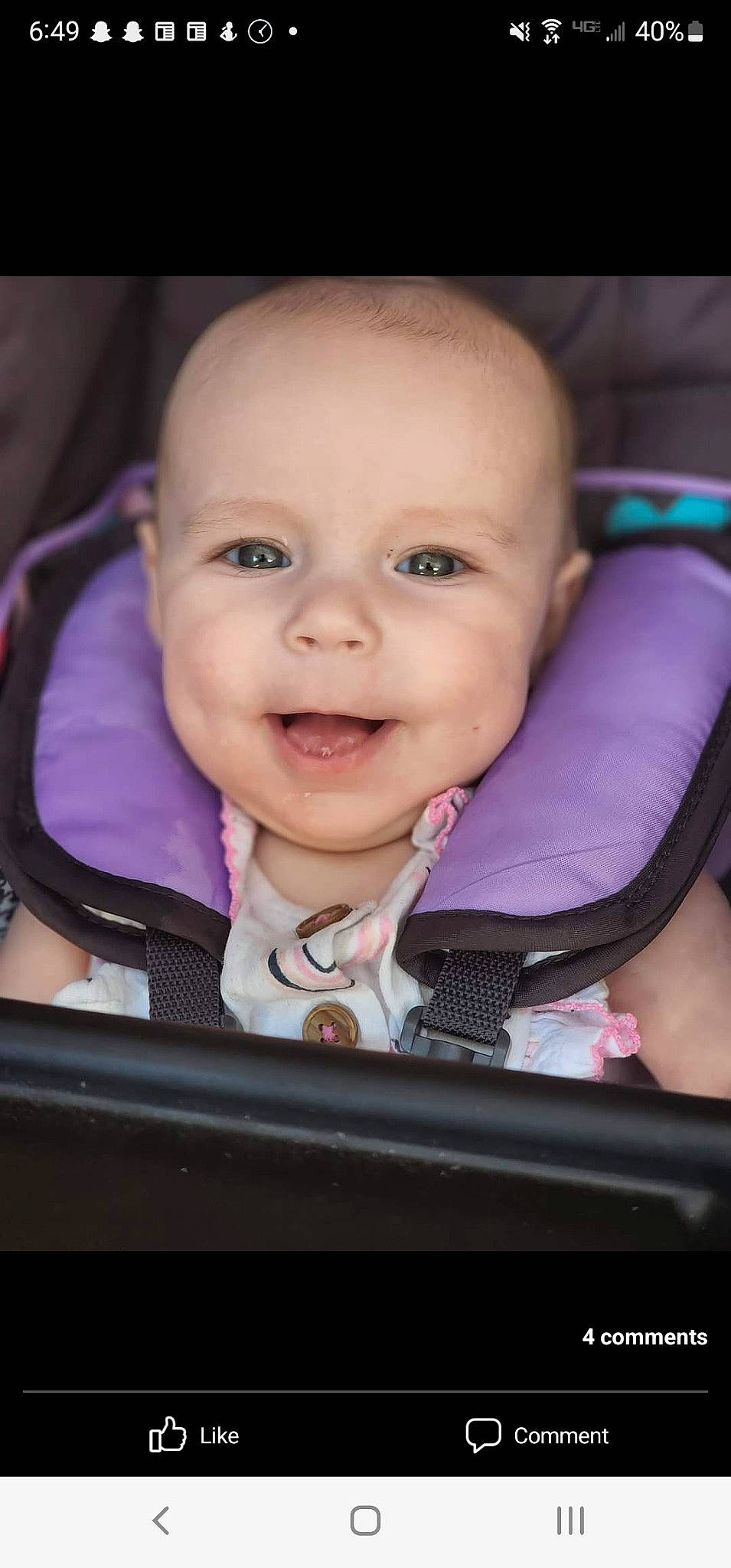 Mykenzeigh joined the competition — help win amazing prizes! baby, baby_carriage, cheek, comfort, eye, eyebrow, face, facial_expression, flash_photography, happy, human, iris, mammal, mouth, nose, organ, person, product, skin, sleeve