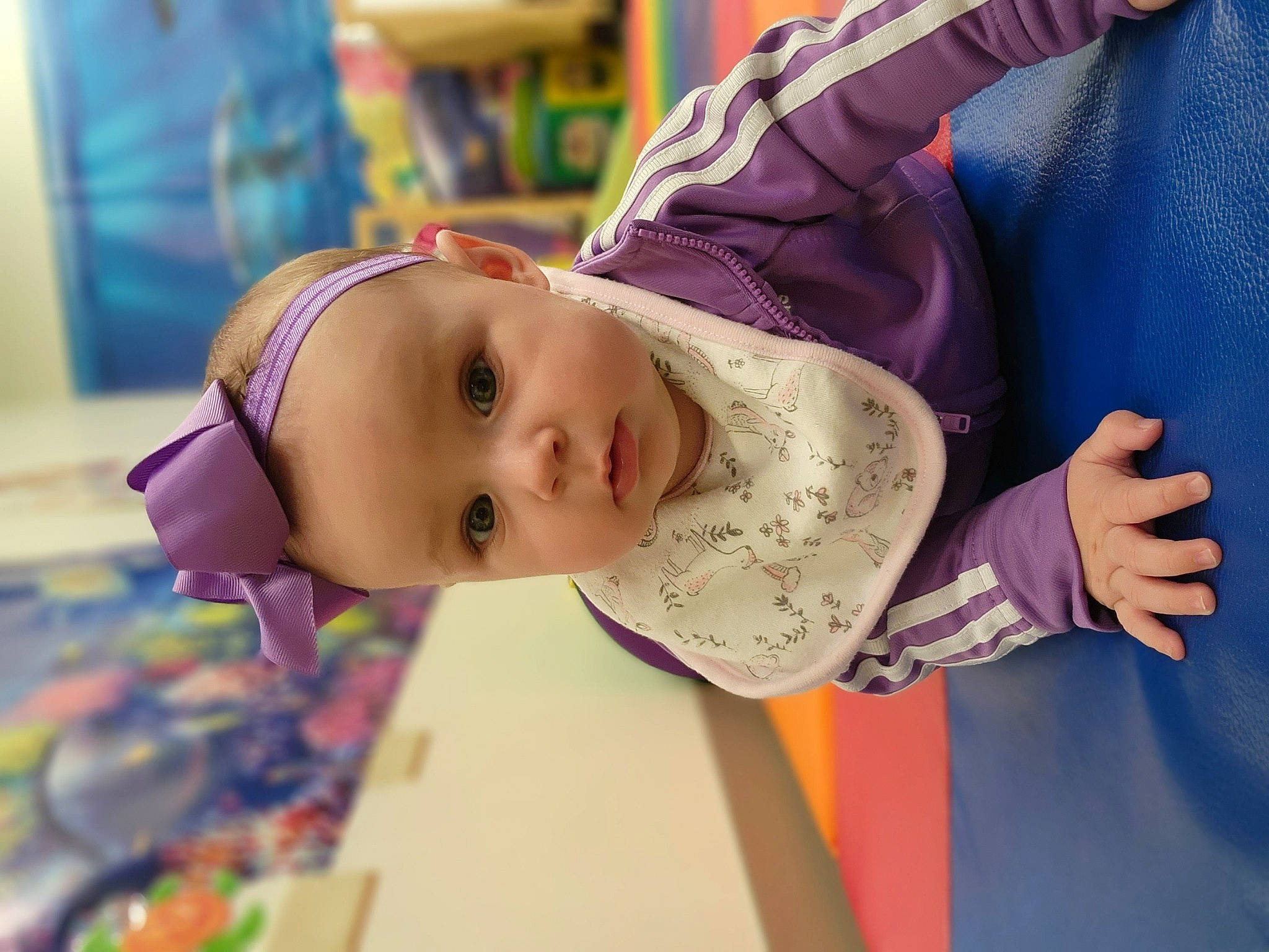 Mykenzeigh is registered to the contest to win money with this photo: baby, cheek, child, costume, eyelash, fun, happy, hat, leisure, magenta, people, person, pink, purple, room, skin, sleeve, smile, toddler, toy