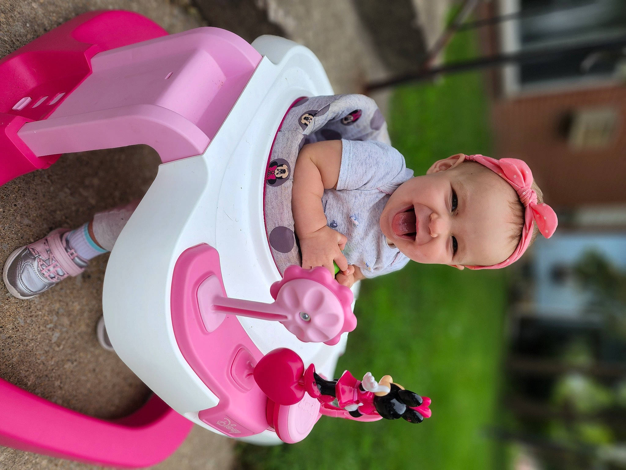 Mykenzeigh joined the competition — help win amazing prizes! baby, baby_products, baby_toddler_clothing, child, event, fun, grass, happy, hat, leisure, magenta, person, pink, plant, play, recreation, sandal, smile, toddler, toy