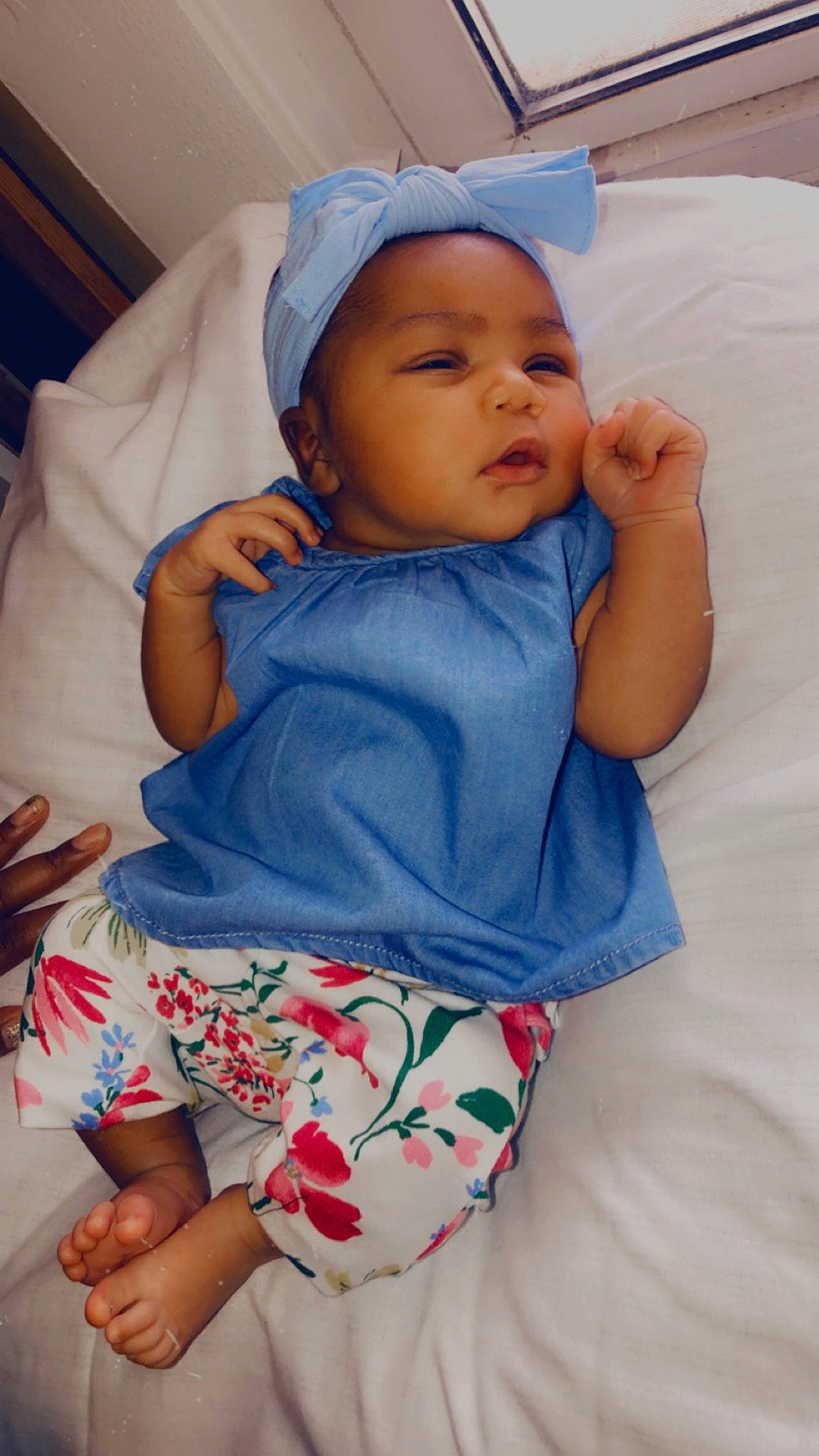 Coco is registered to the contest to win money with this photo: baby, bedtime, cheek, child, headwear, person, skin, sleep, toddler